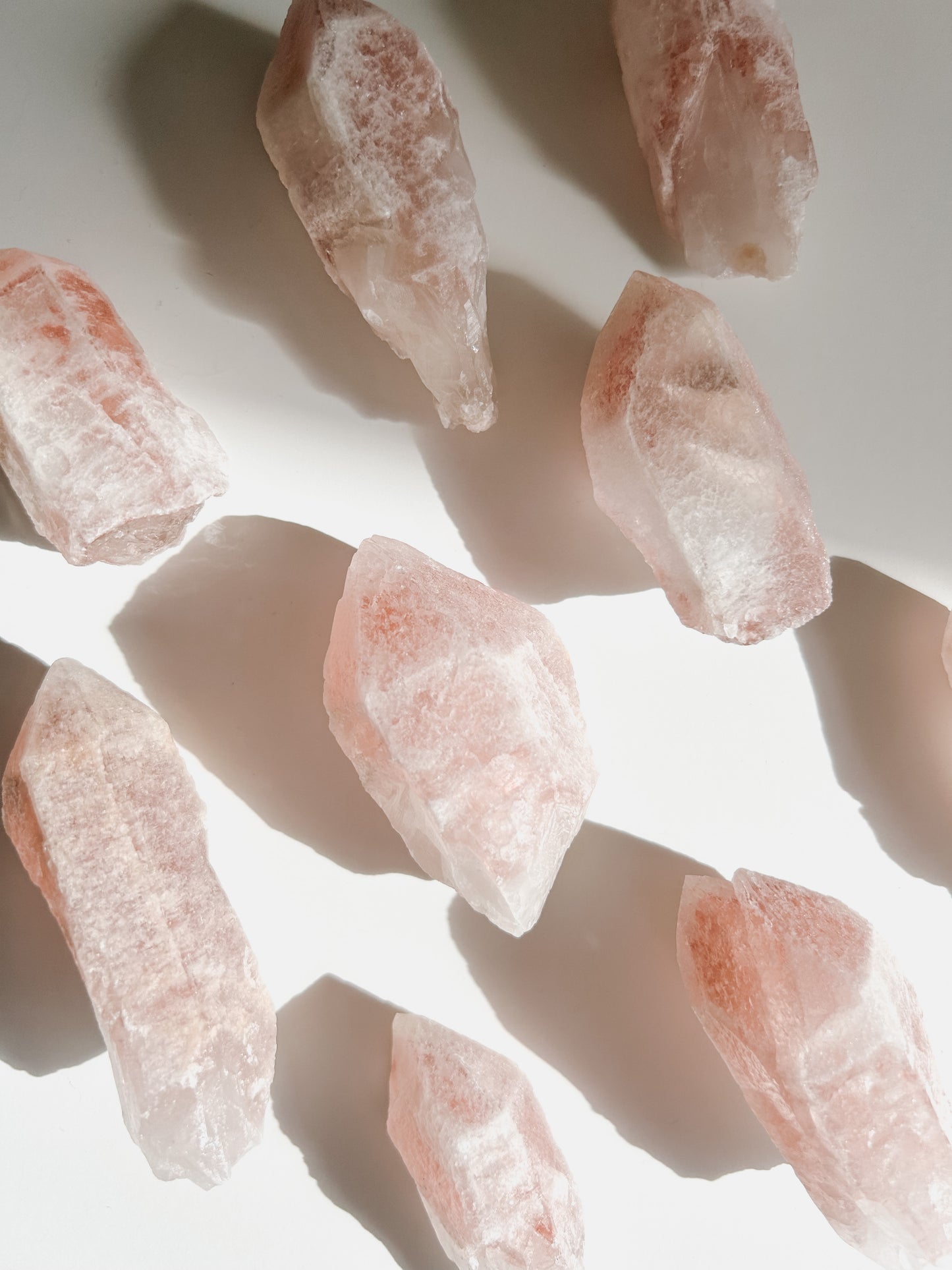 Dreamsicle Pink Lithium Lemurian Quartz