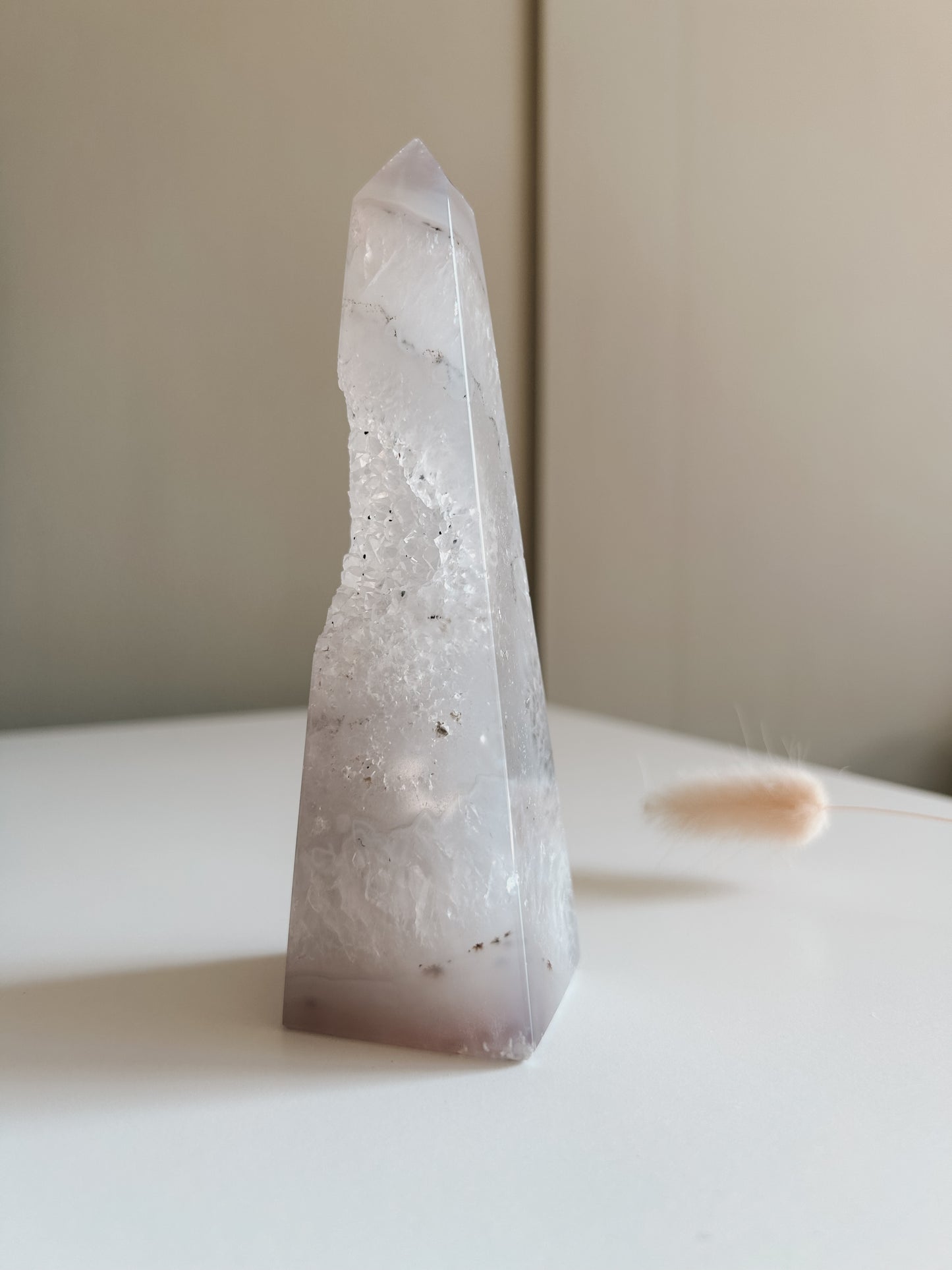 Mauve Agate Obelisk
