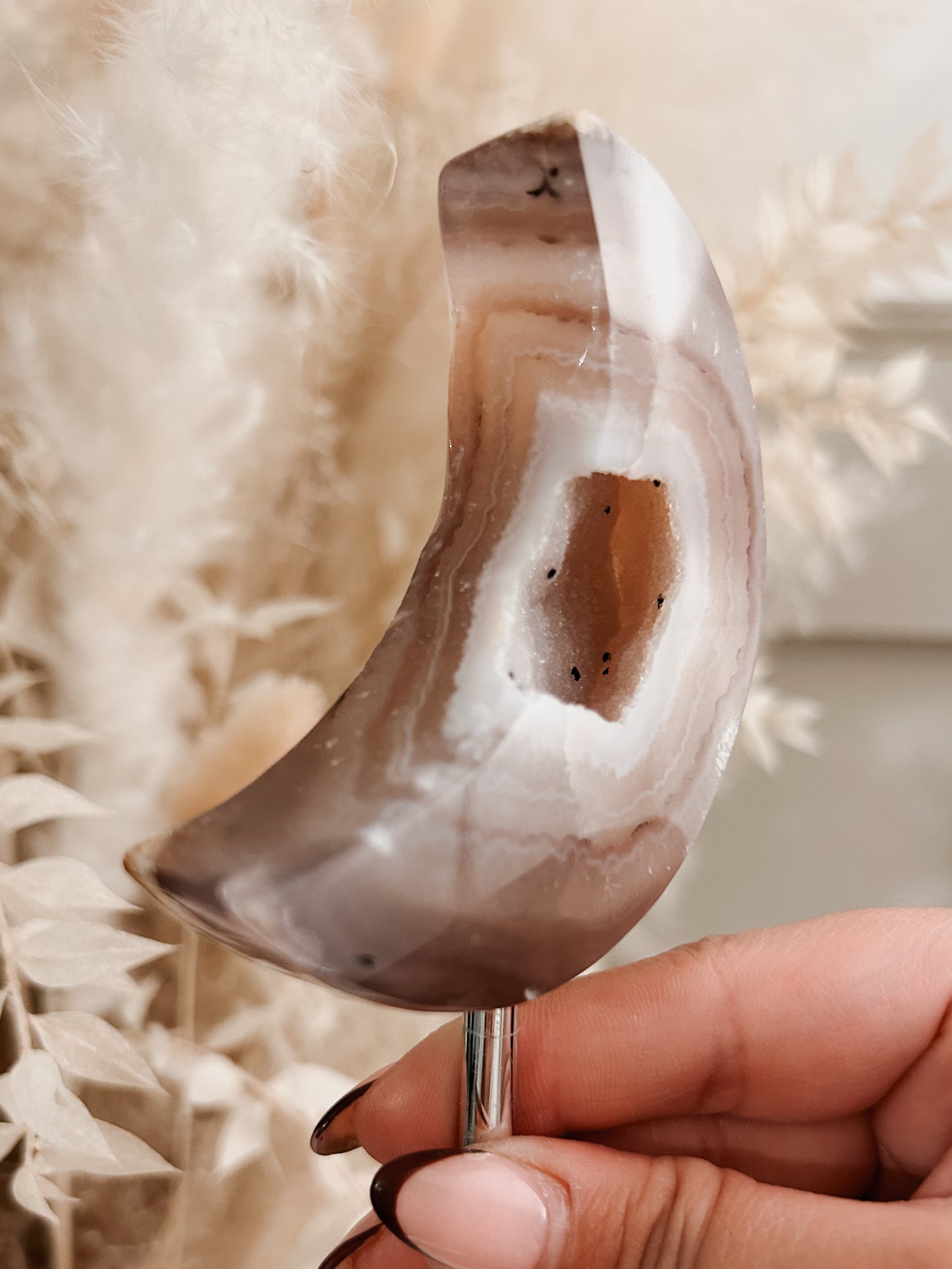 Mauve Agate Moon