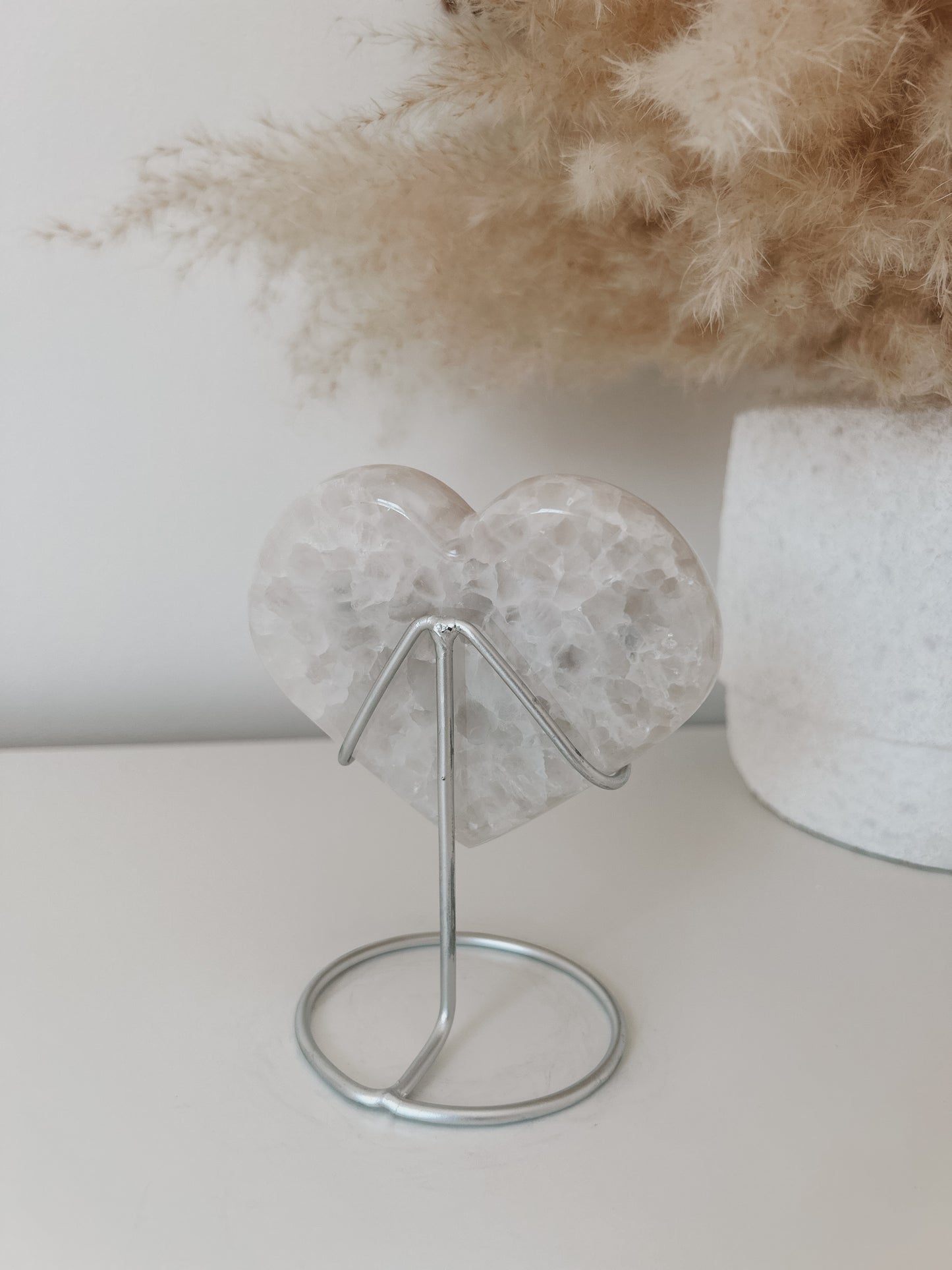 White Agate Heart