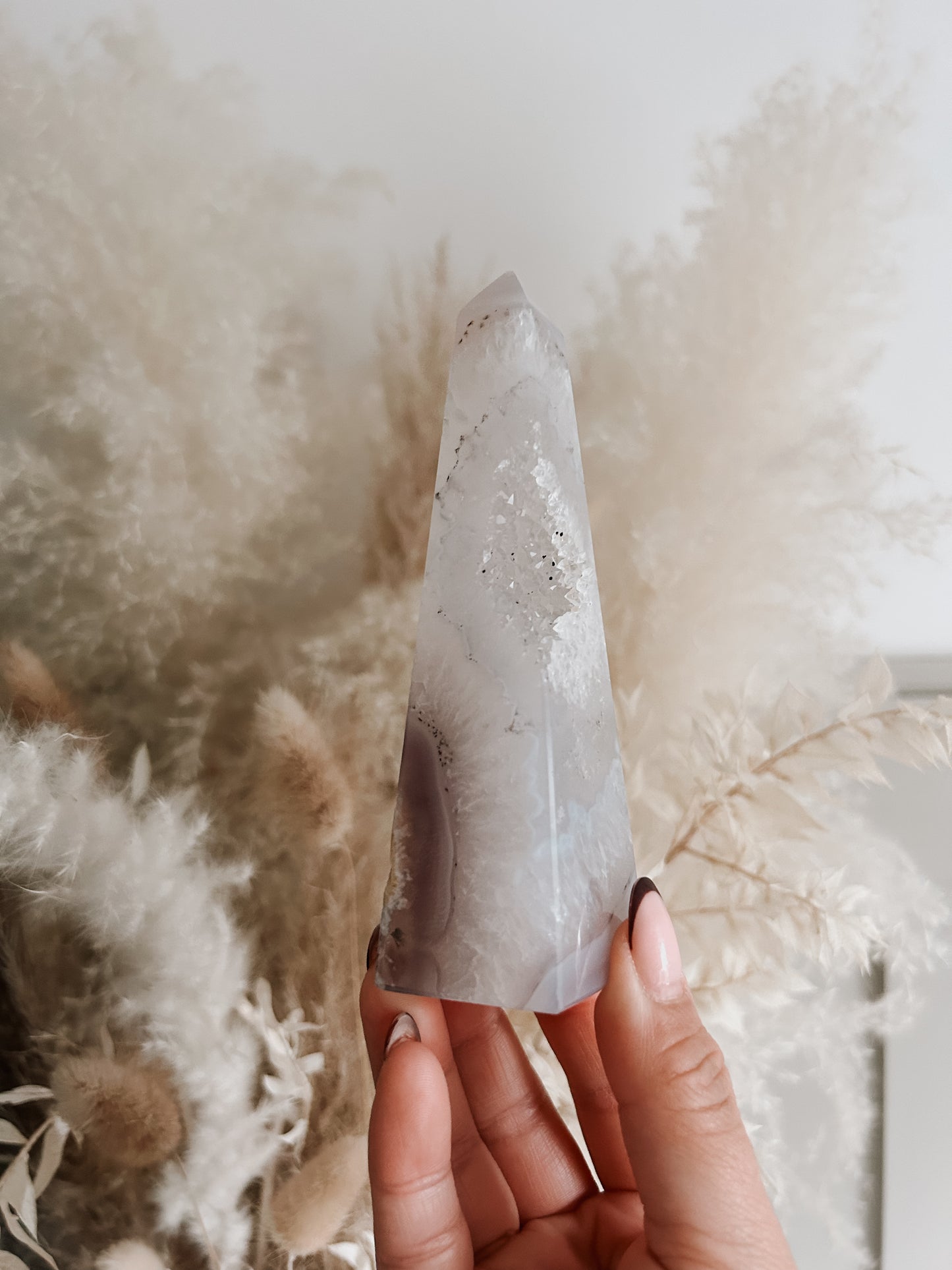 Mauve Agate Obelisk
