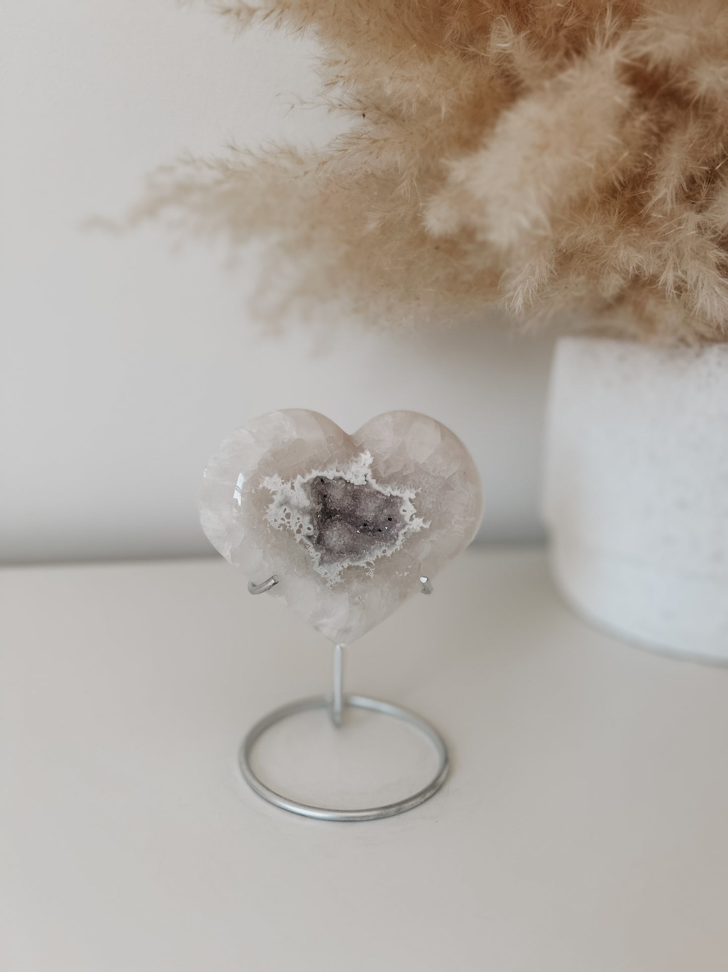 White Agate Heart