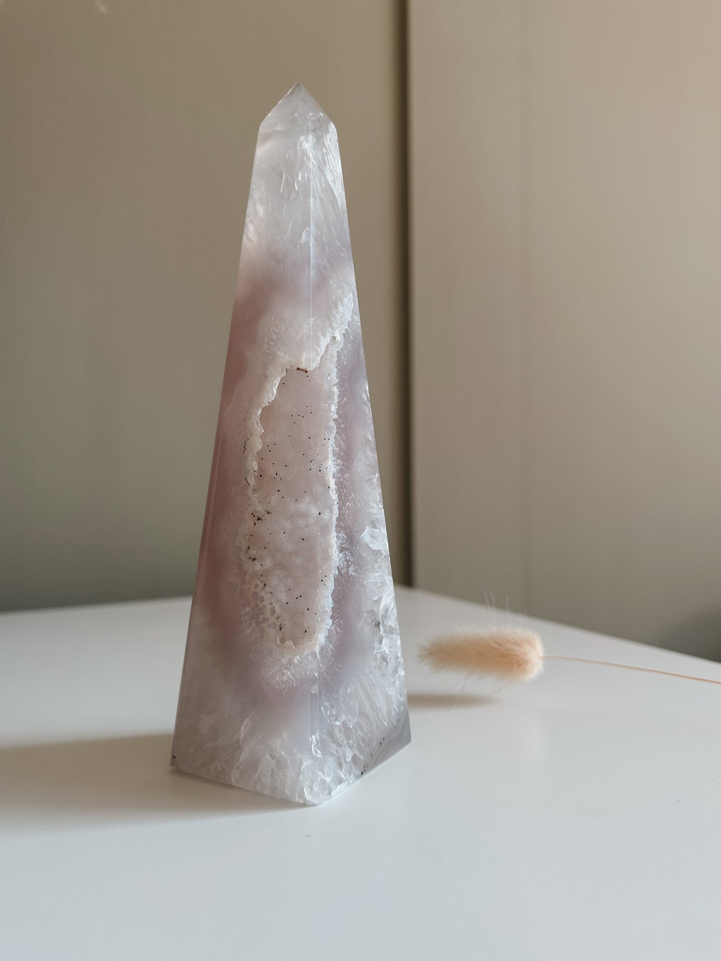 Mauve Agate Obelisk