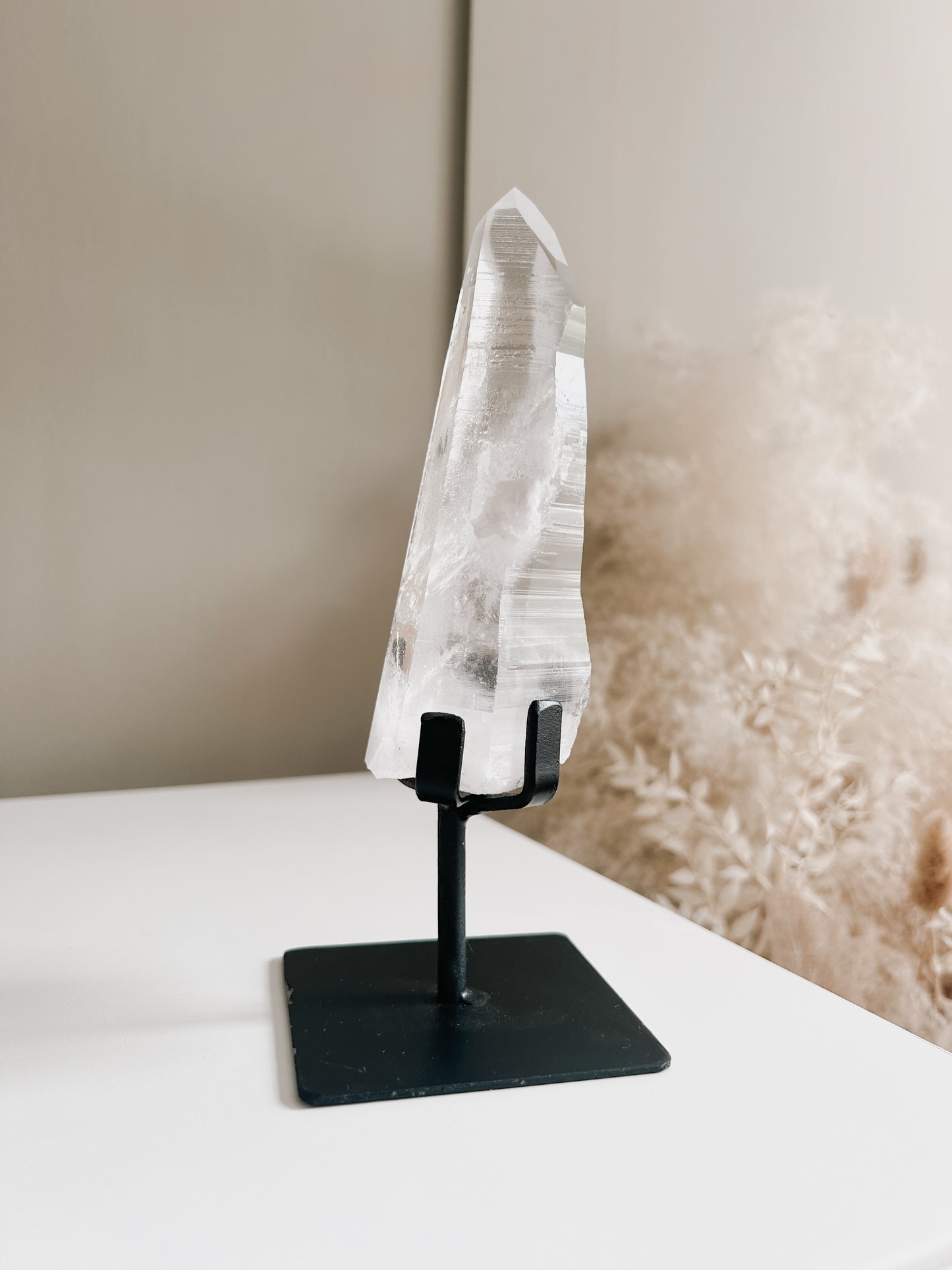 Lemurian Quartz Point on Stand