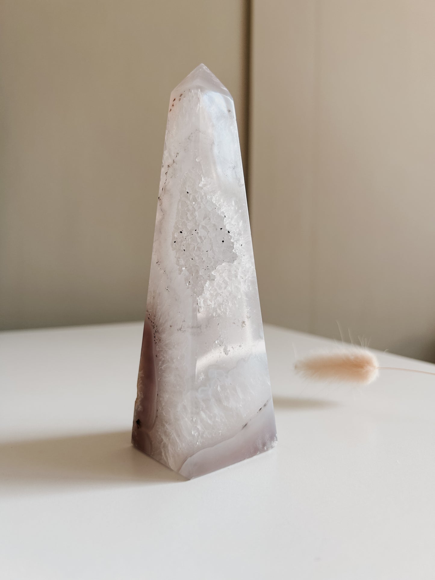 Mauve Agate Obelisk