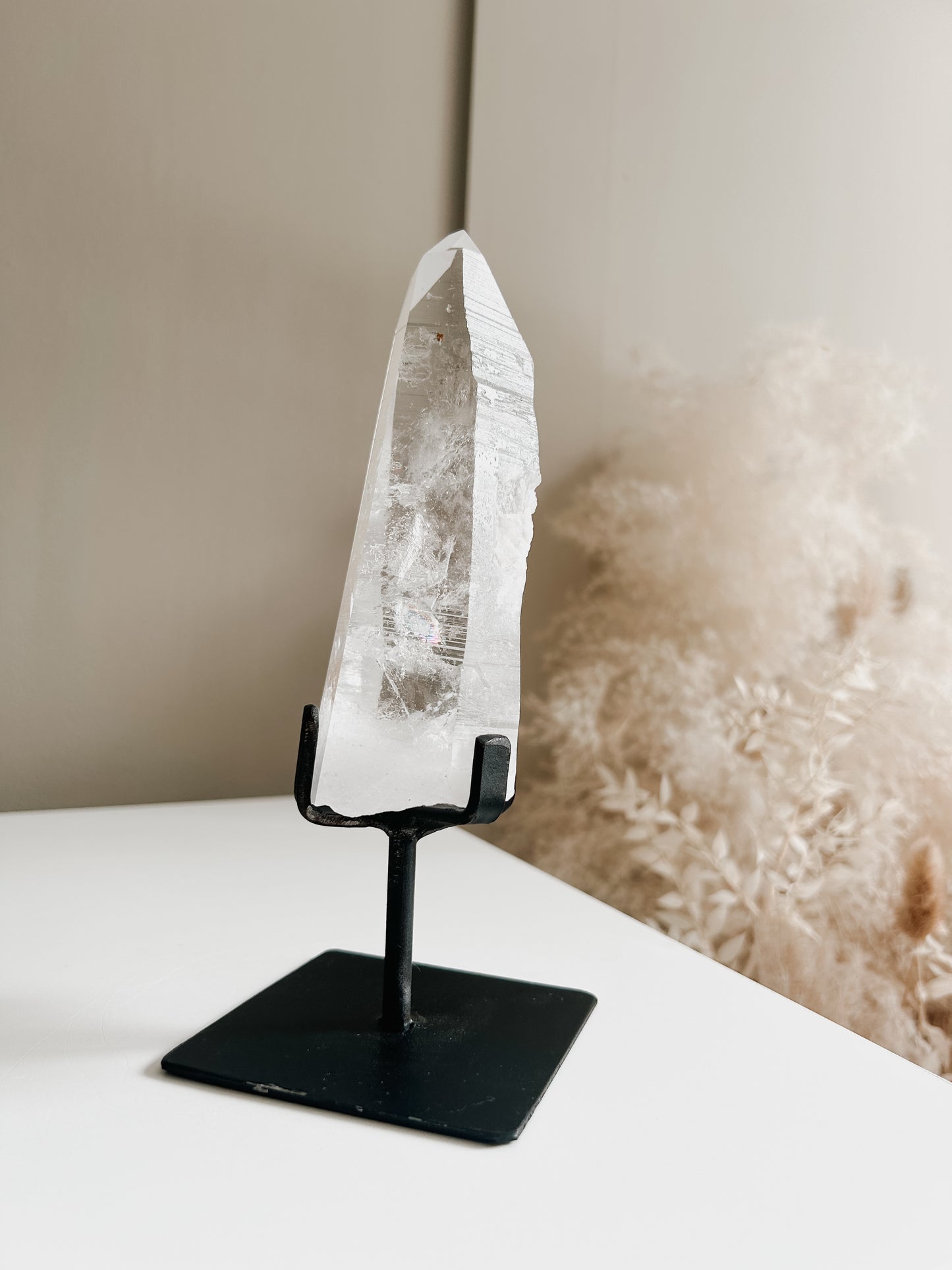 Lemurian Quartz Point on Stand