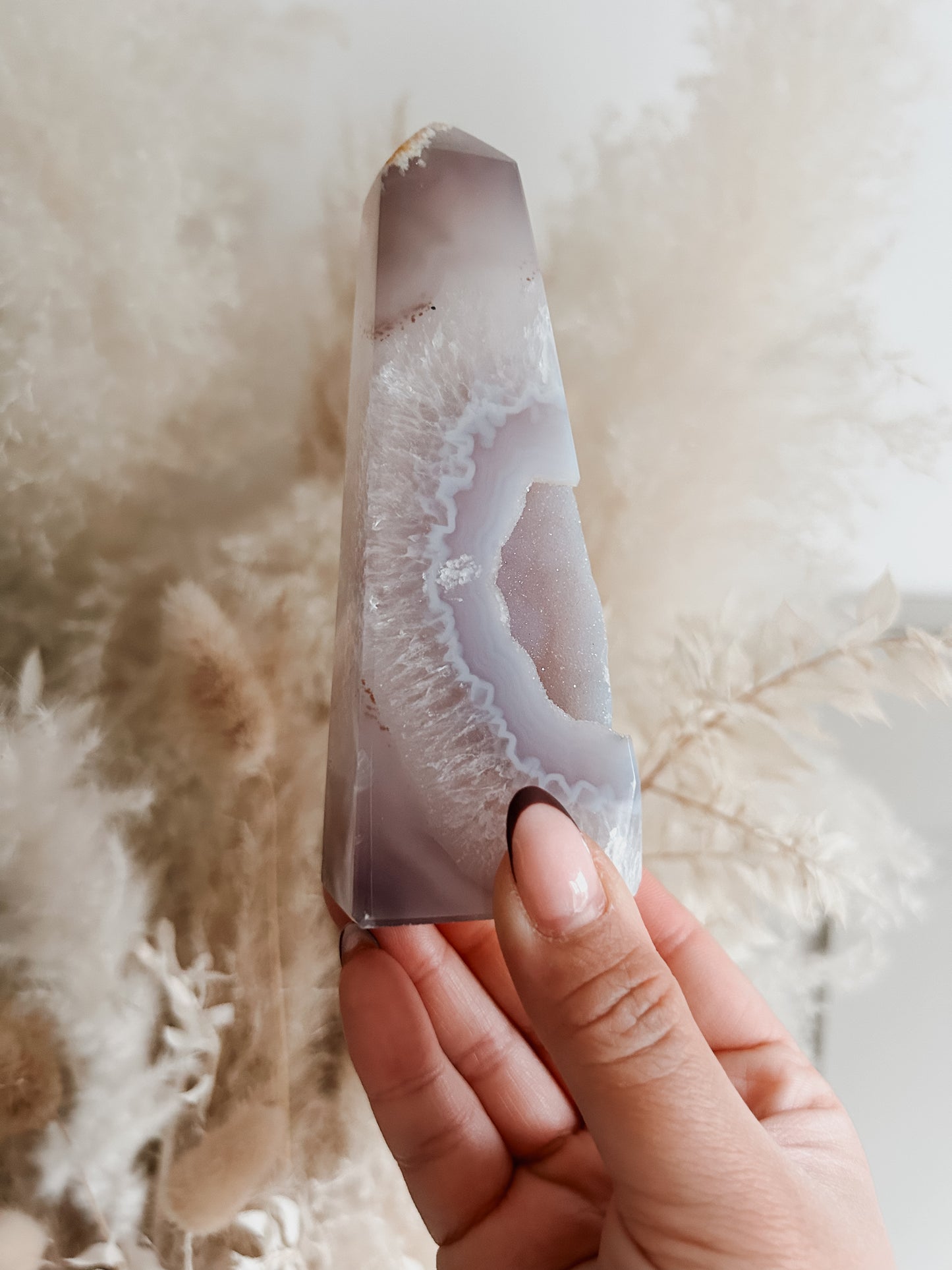 Mauve Agate Obelisk