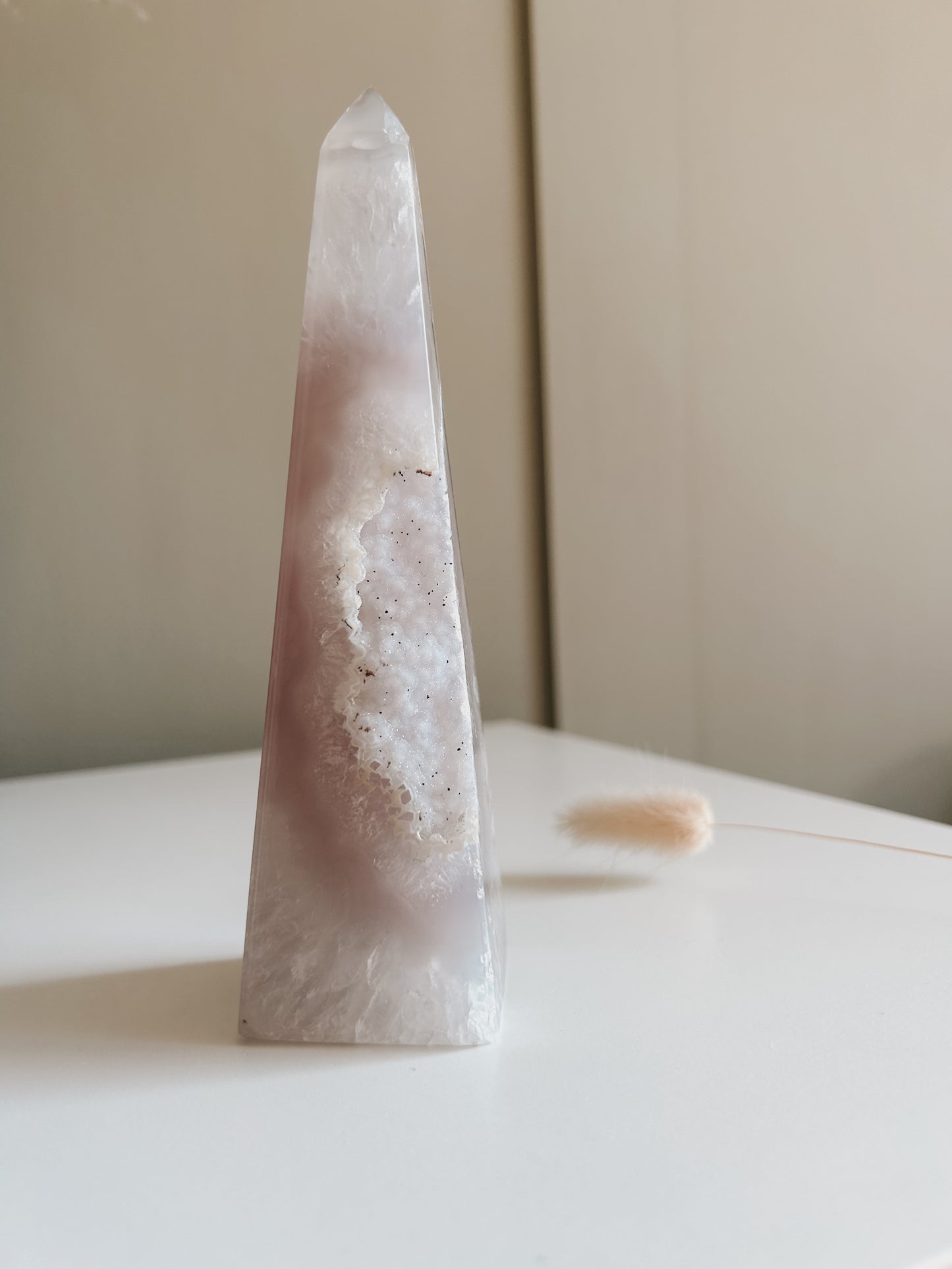 Mauve Agate Obelisk