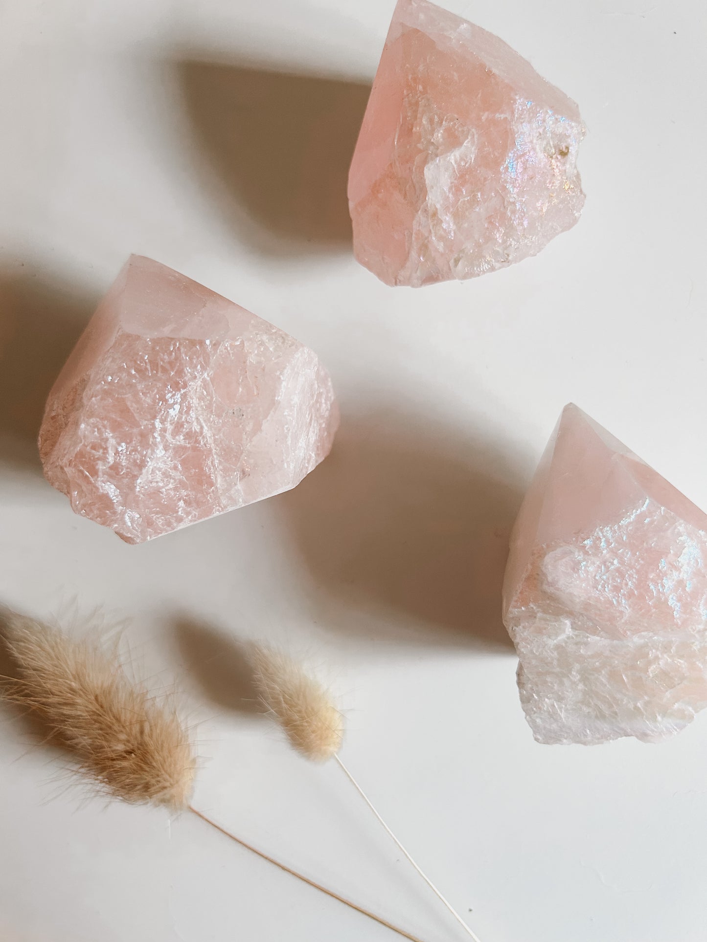 Aura Rose Quartz Polished Point