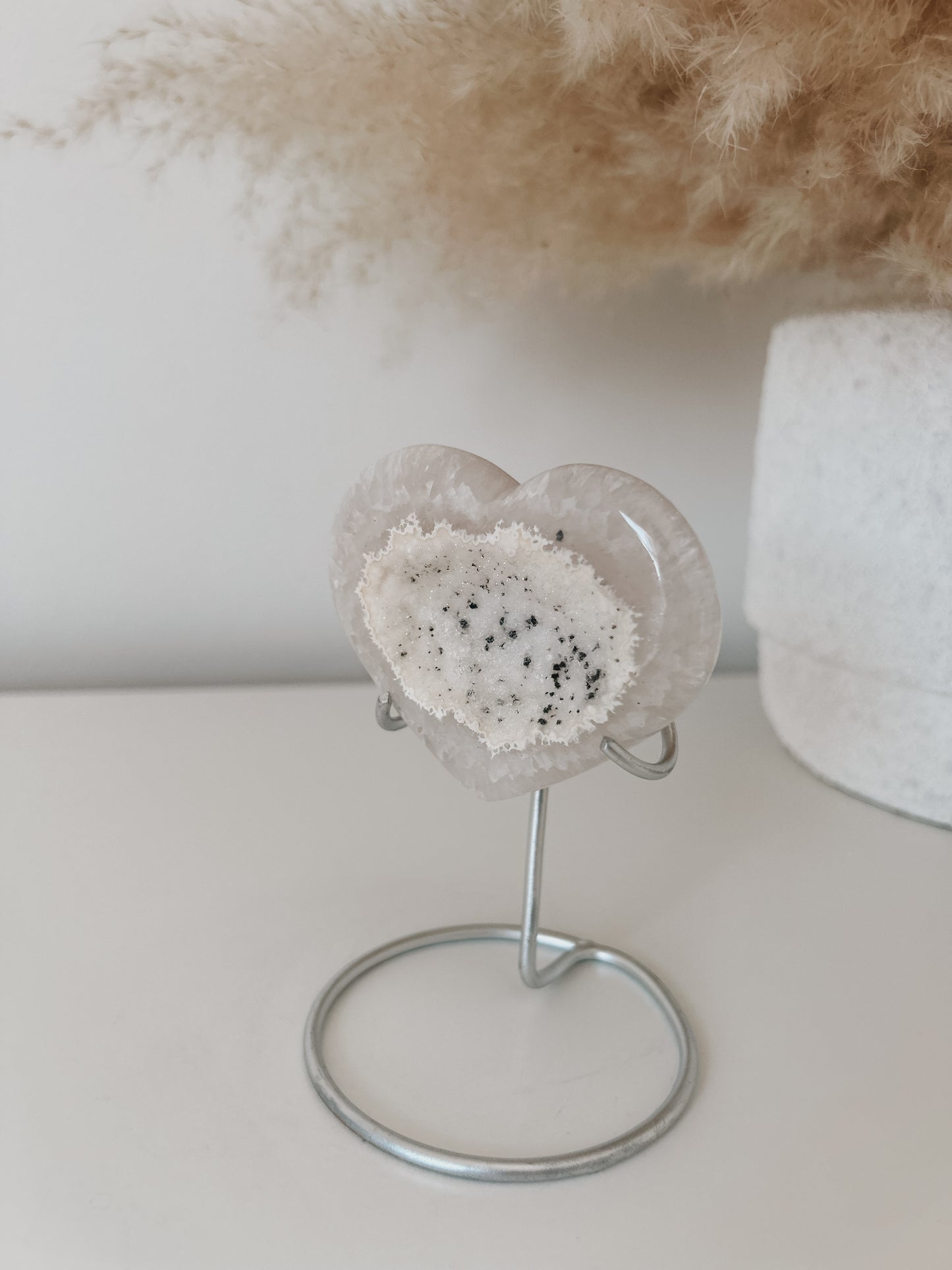 White Agate Heart