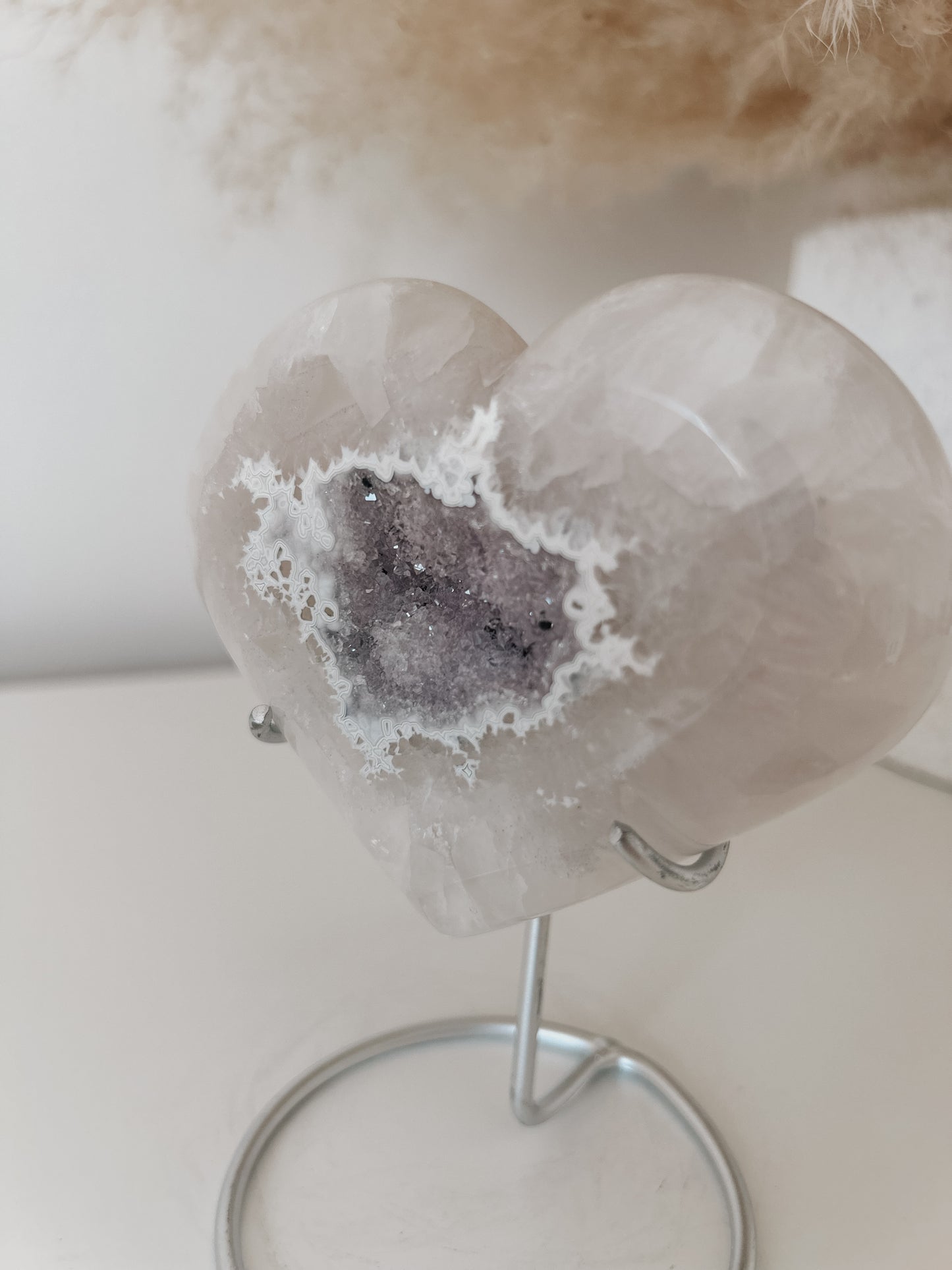 White Agate Heart