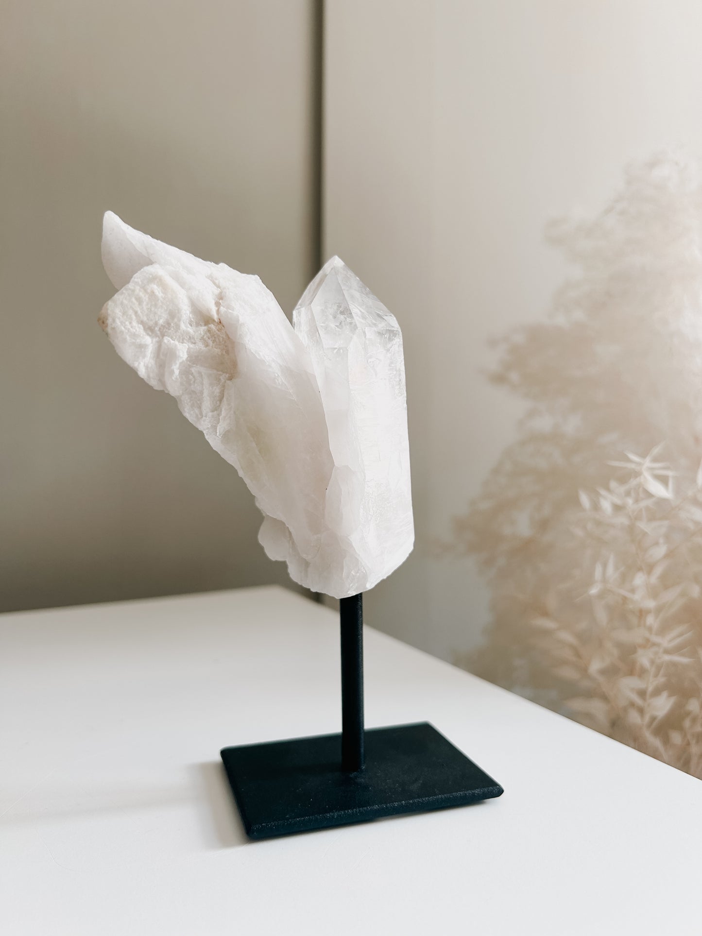 Clear Quartz Cluster on Stand