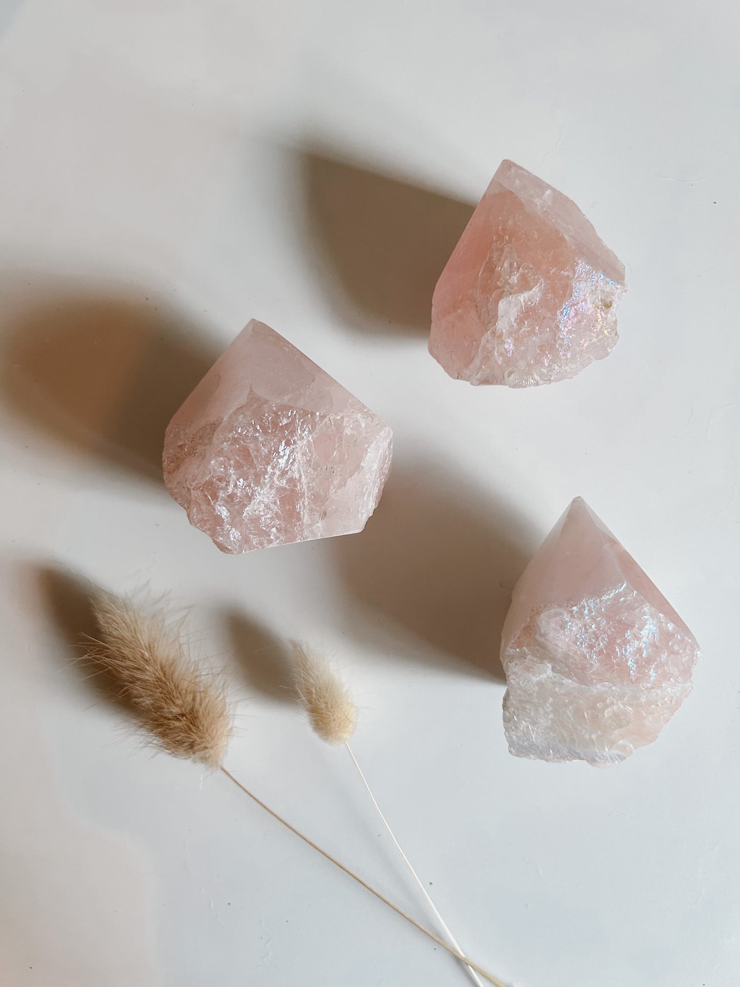 Aura Rose Quartz Polished Point