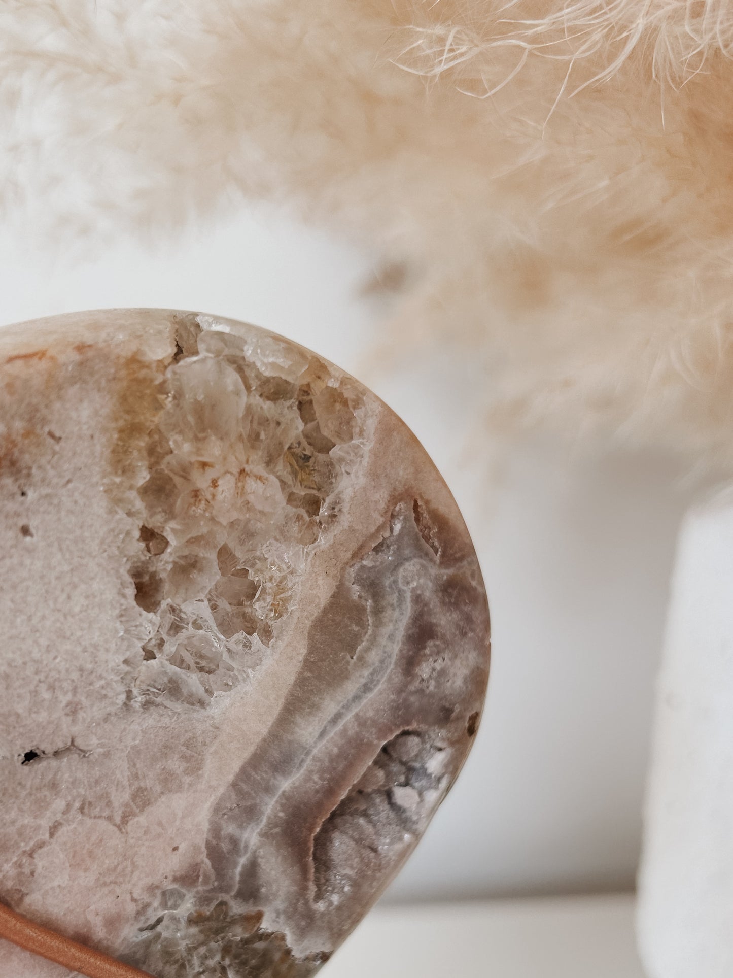 Pink Amethyst Heart on Stand