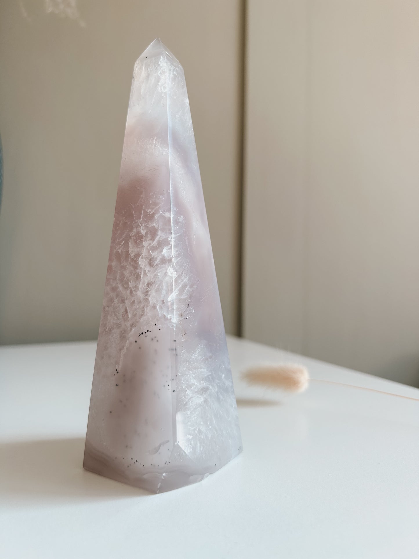Mauve Agate Obelisk