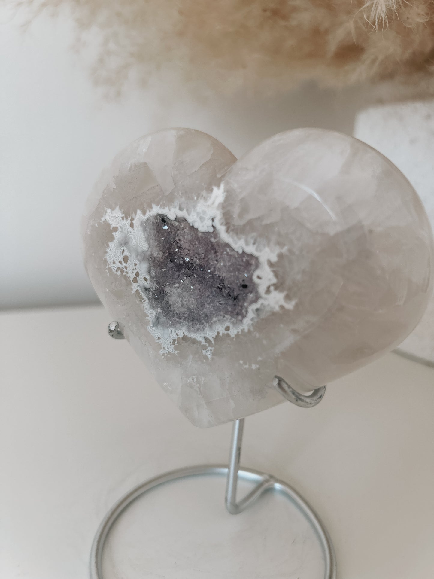 White Agate Heart