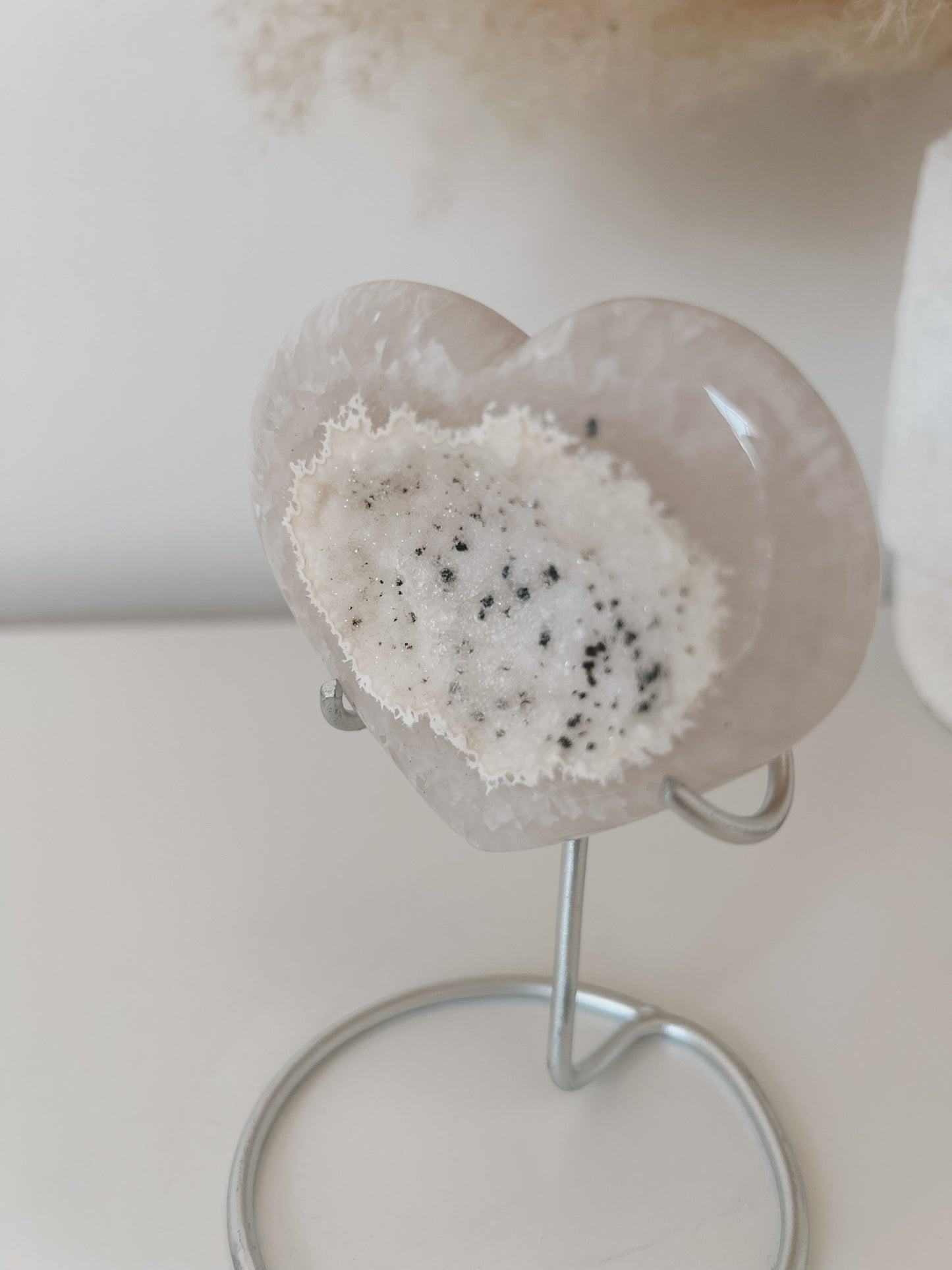 White Agate Heart