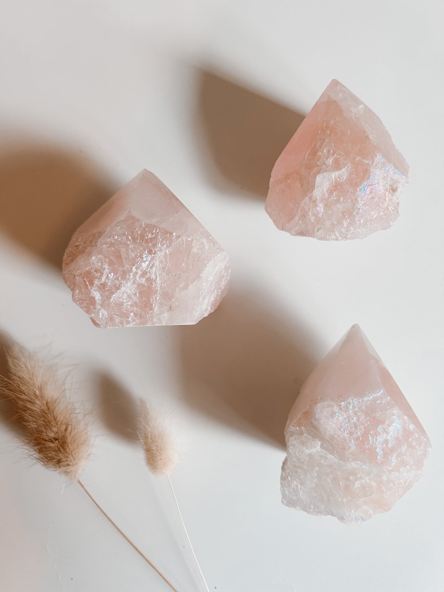 Aura Rose Quartz Polished Point