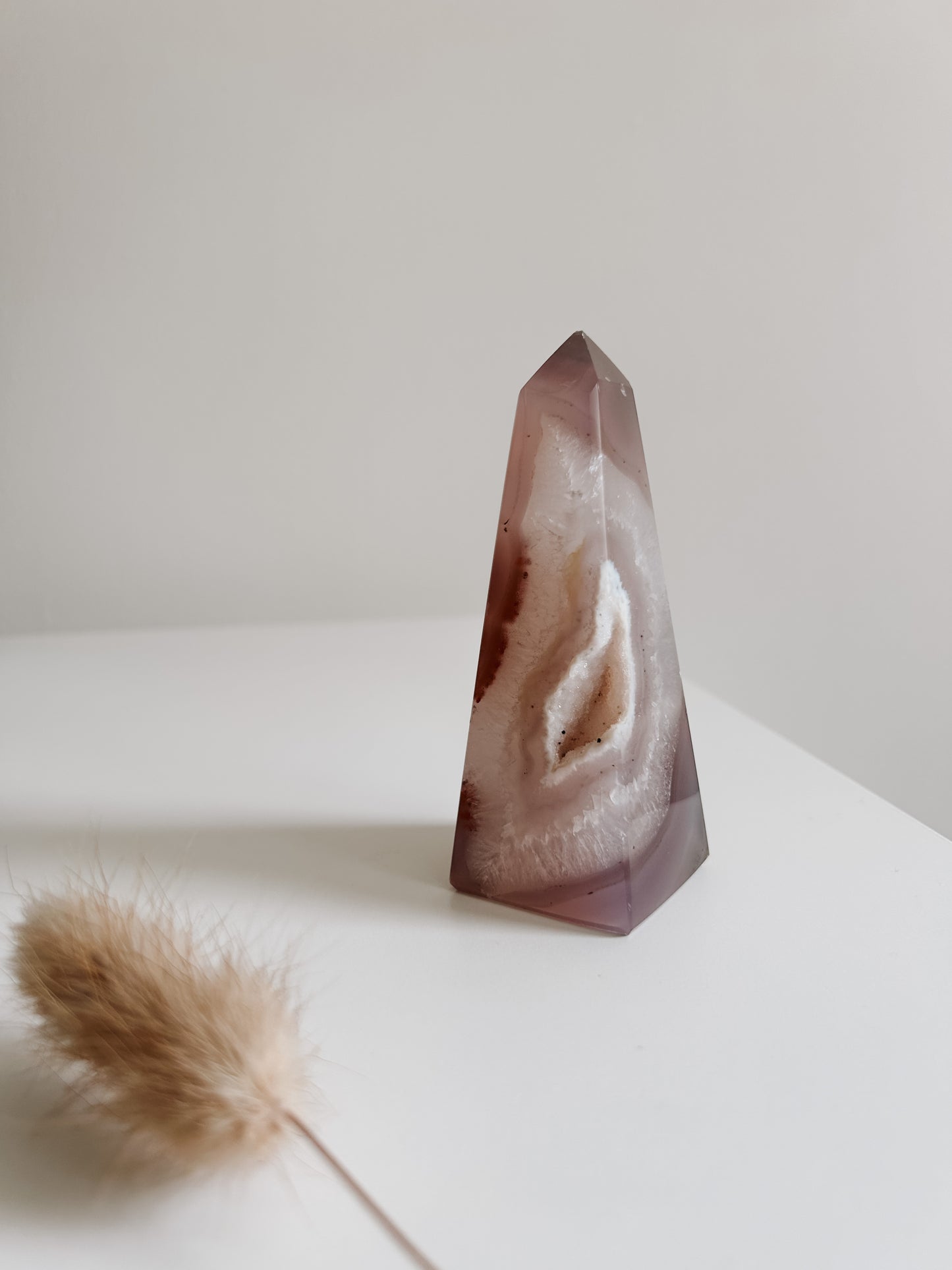 Mauve Agate Obelisk