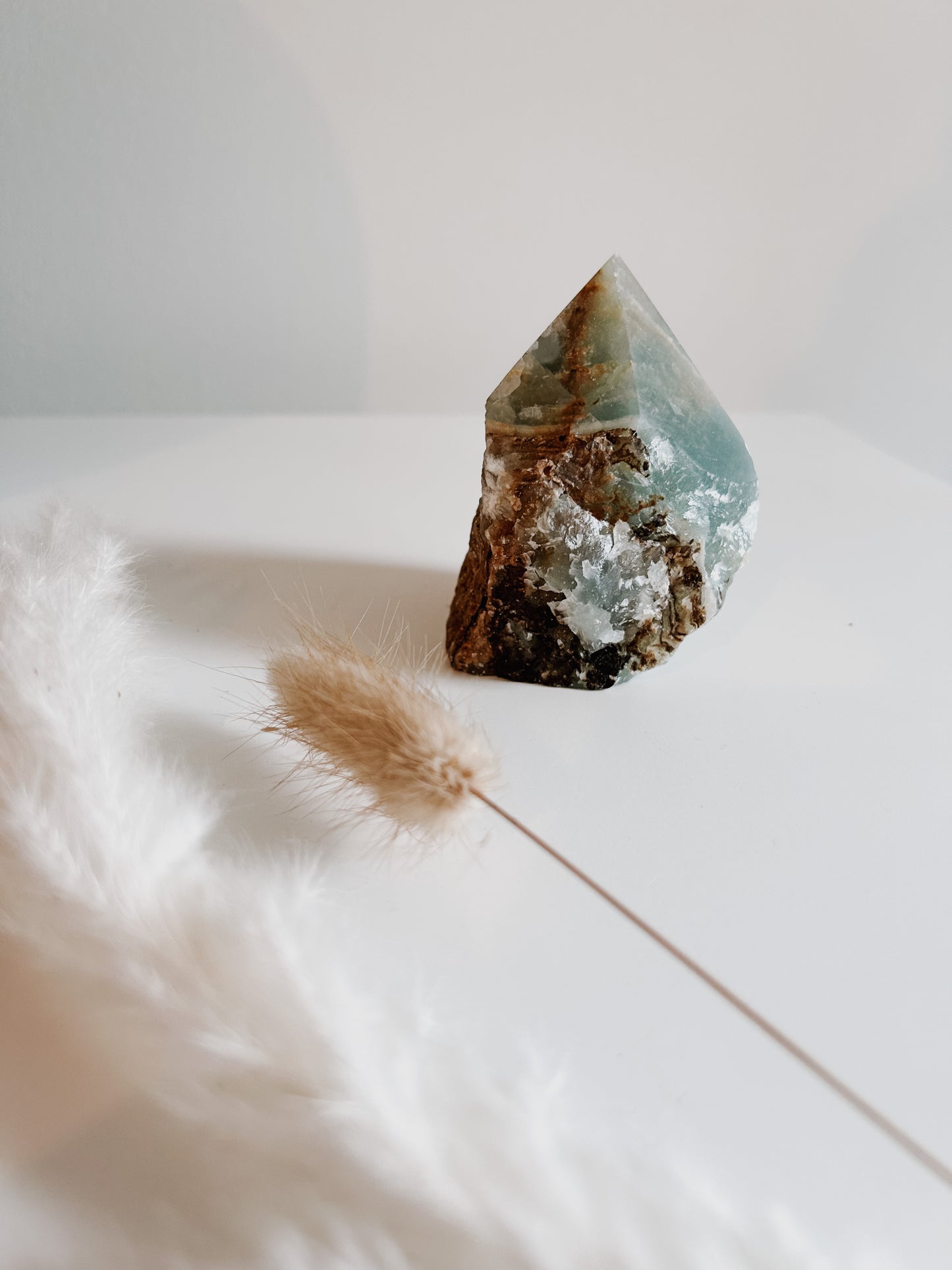 Blue Onyx Raw Polished Point