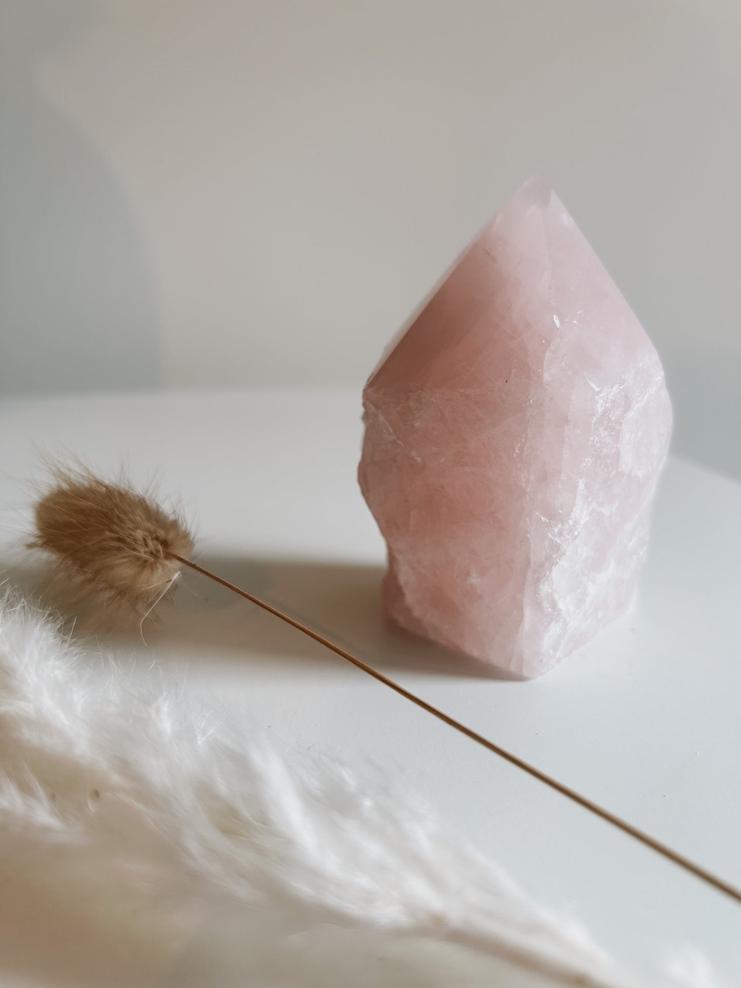 Rose Quartz Raw Polished Point