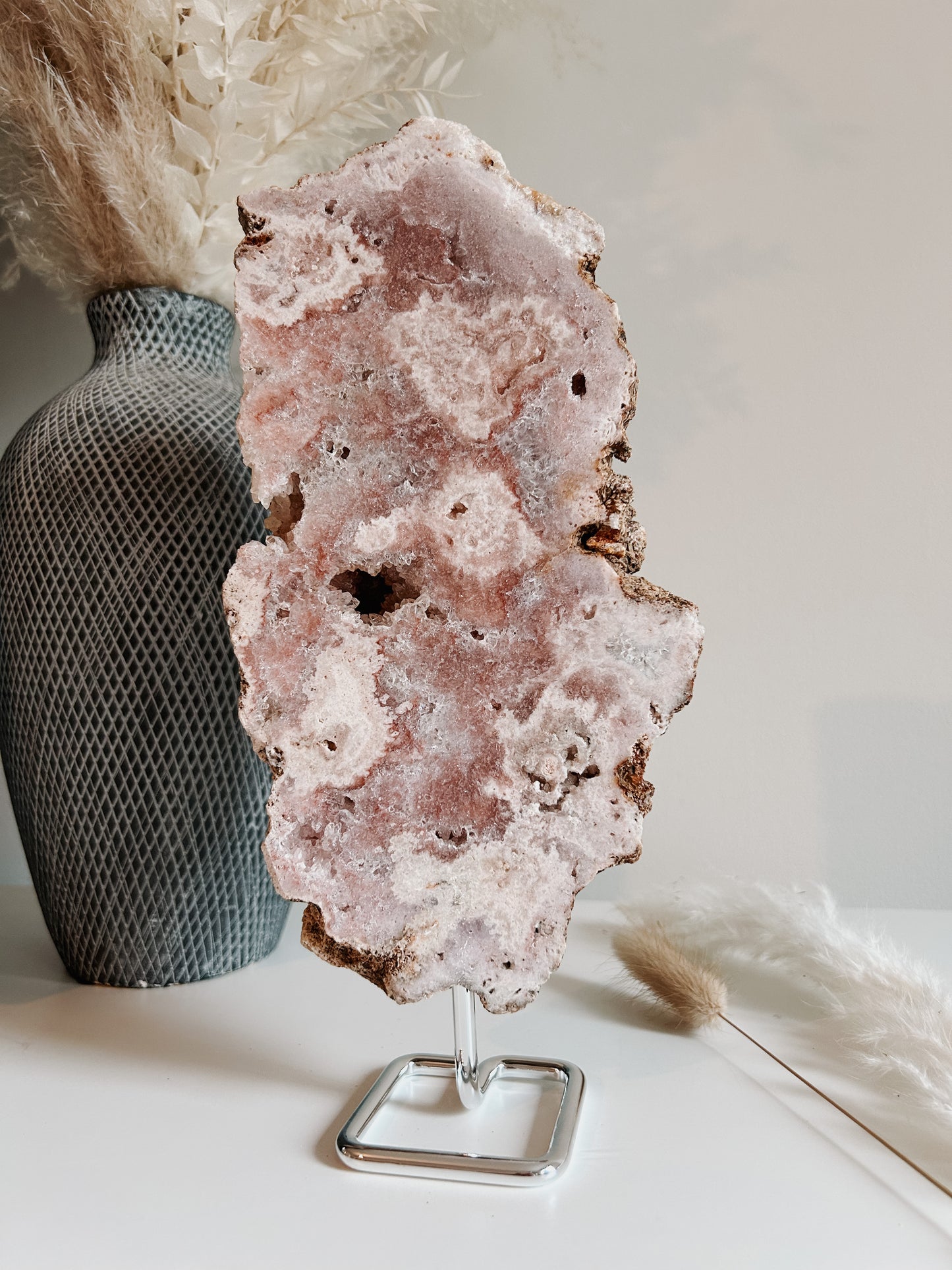 Pink Amethyst Specimen on Stand