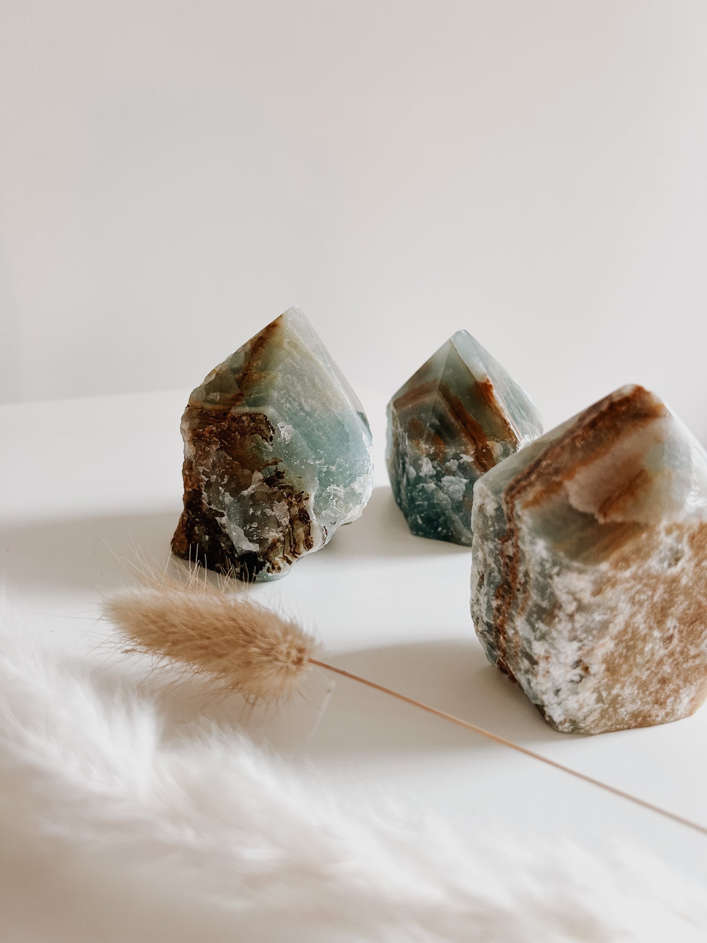Blue Onyx Raw Polished Point