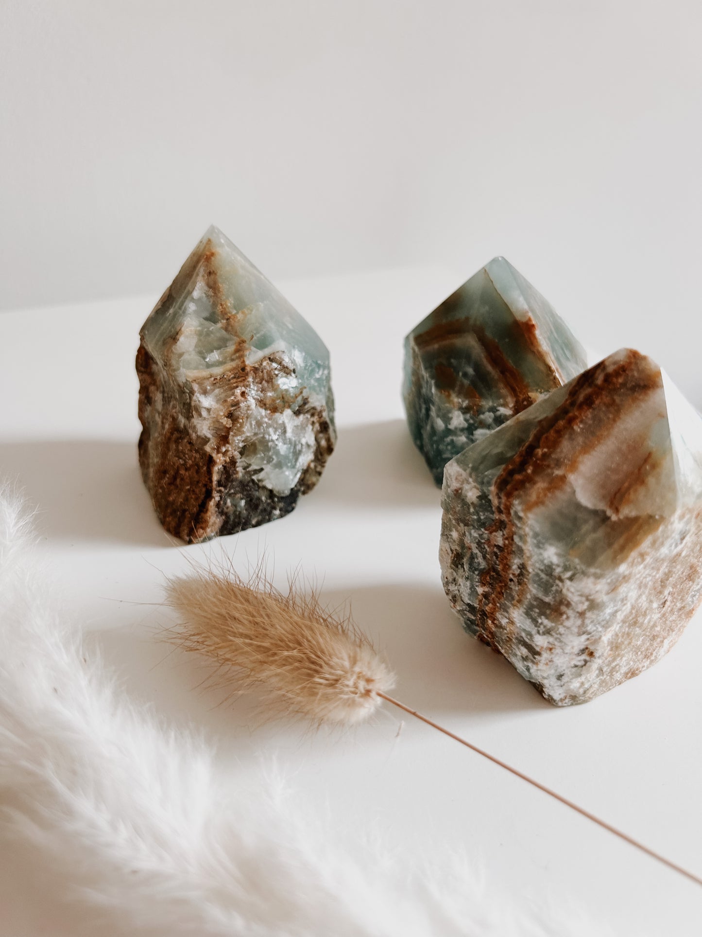 Blue Onyx Raw Polished Point