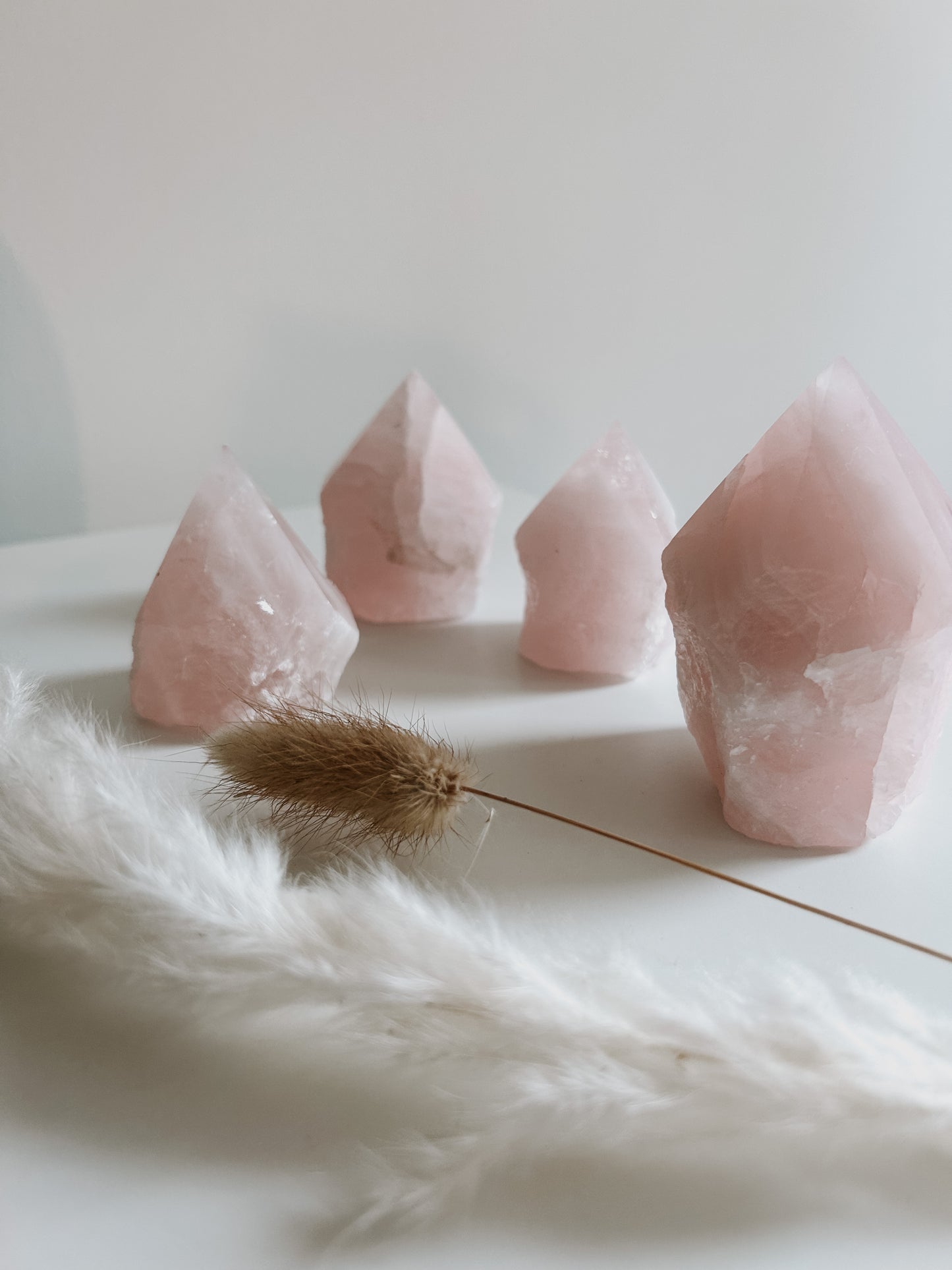 Rose Quartz Raw Polished Point