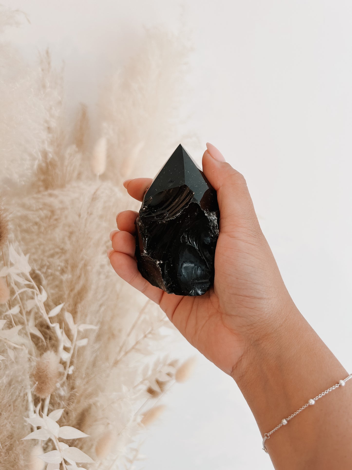 Obsidian Raw Polished Point