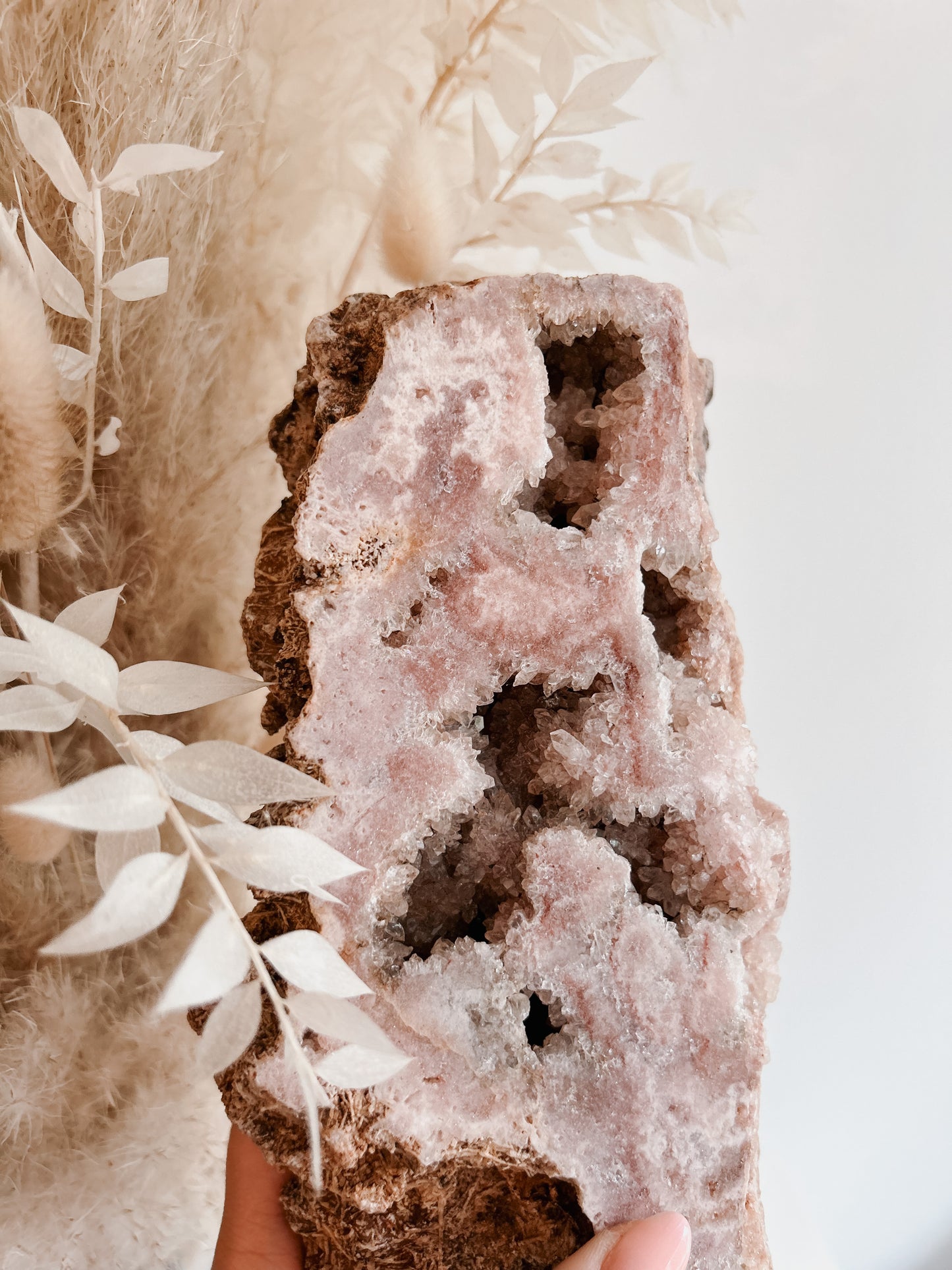 Pink Amethyst Specimen on Stand