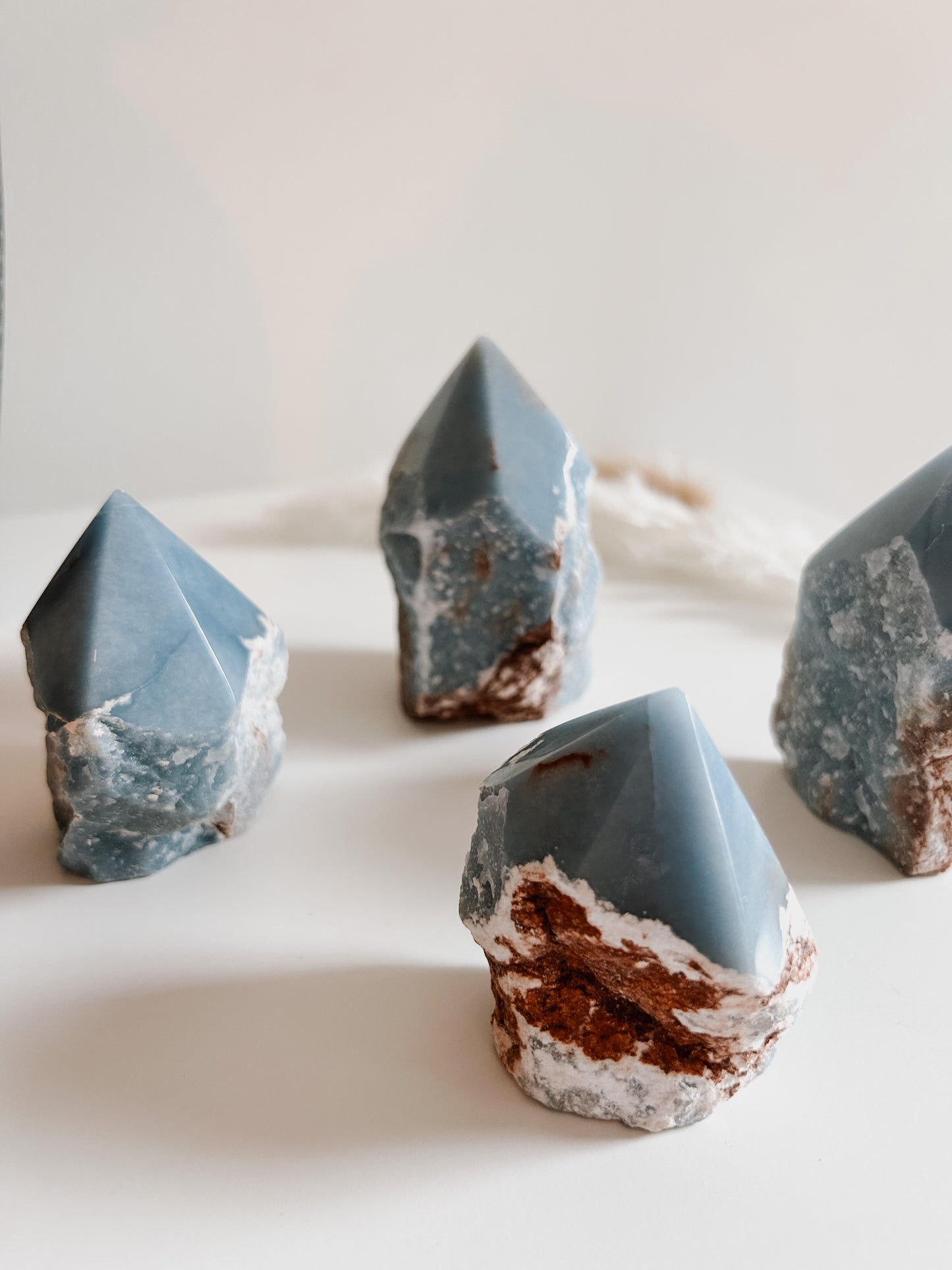 Angelite Raw Polished Point