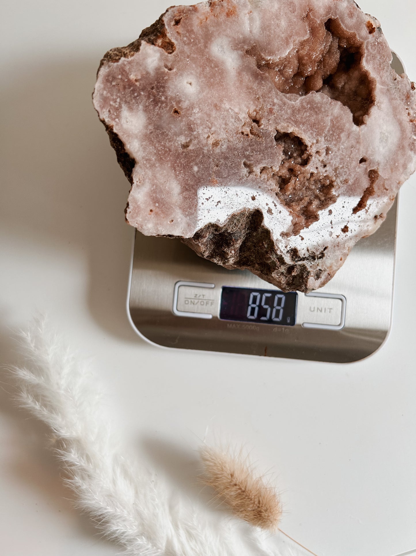 Pink Amethyst Specimen on Stand
