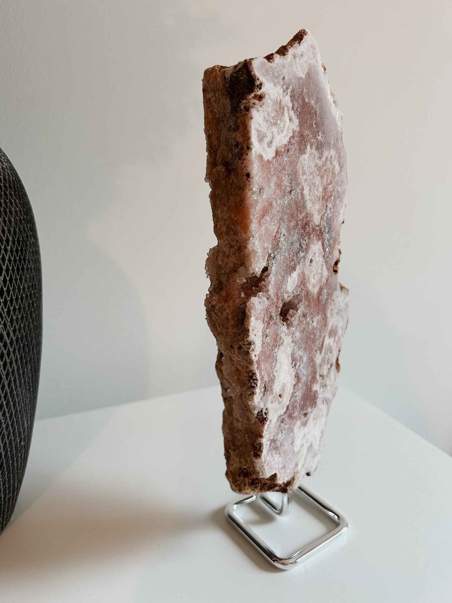 Pink Amethyst Specimen on Stand