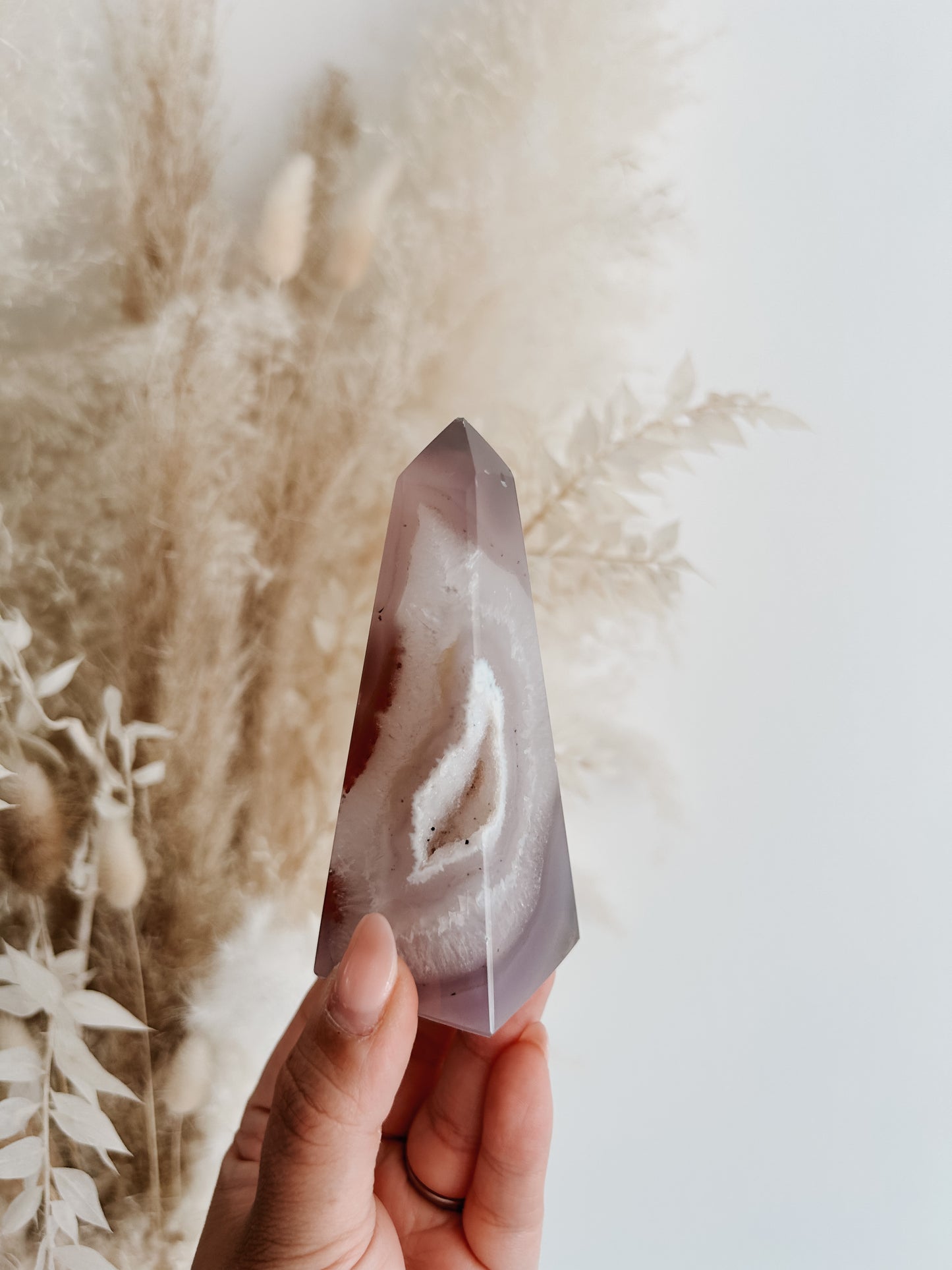 Mauve Agate Obelisk