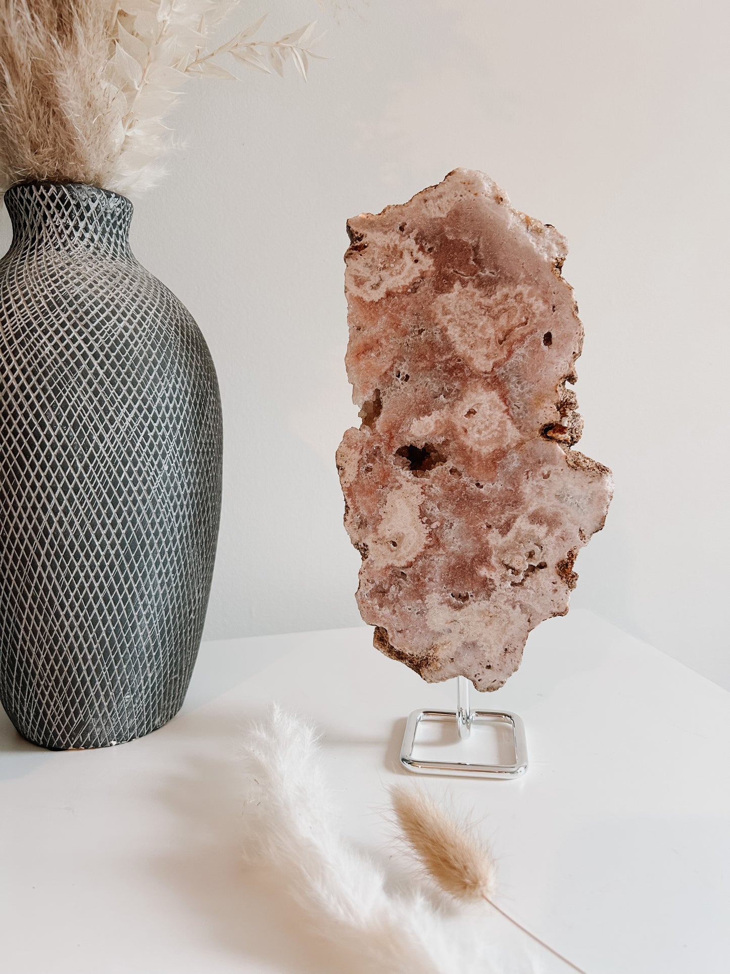 Pink Amethyst Specimen on Stand