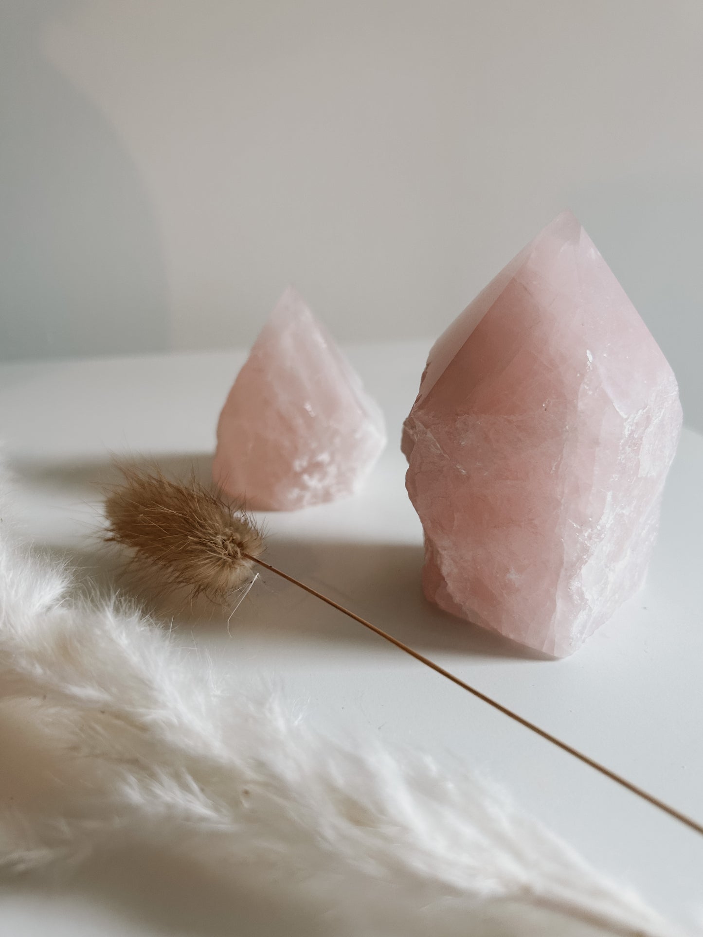 Rose Quartz Raw Polished Point
