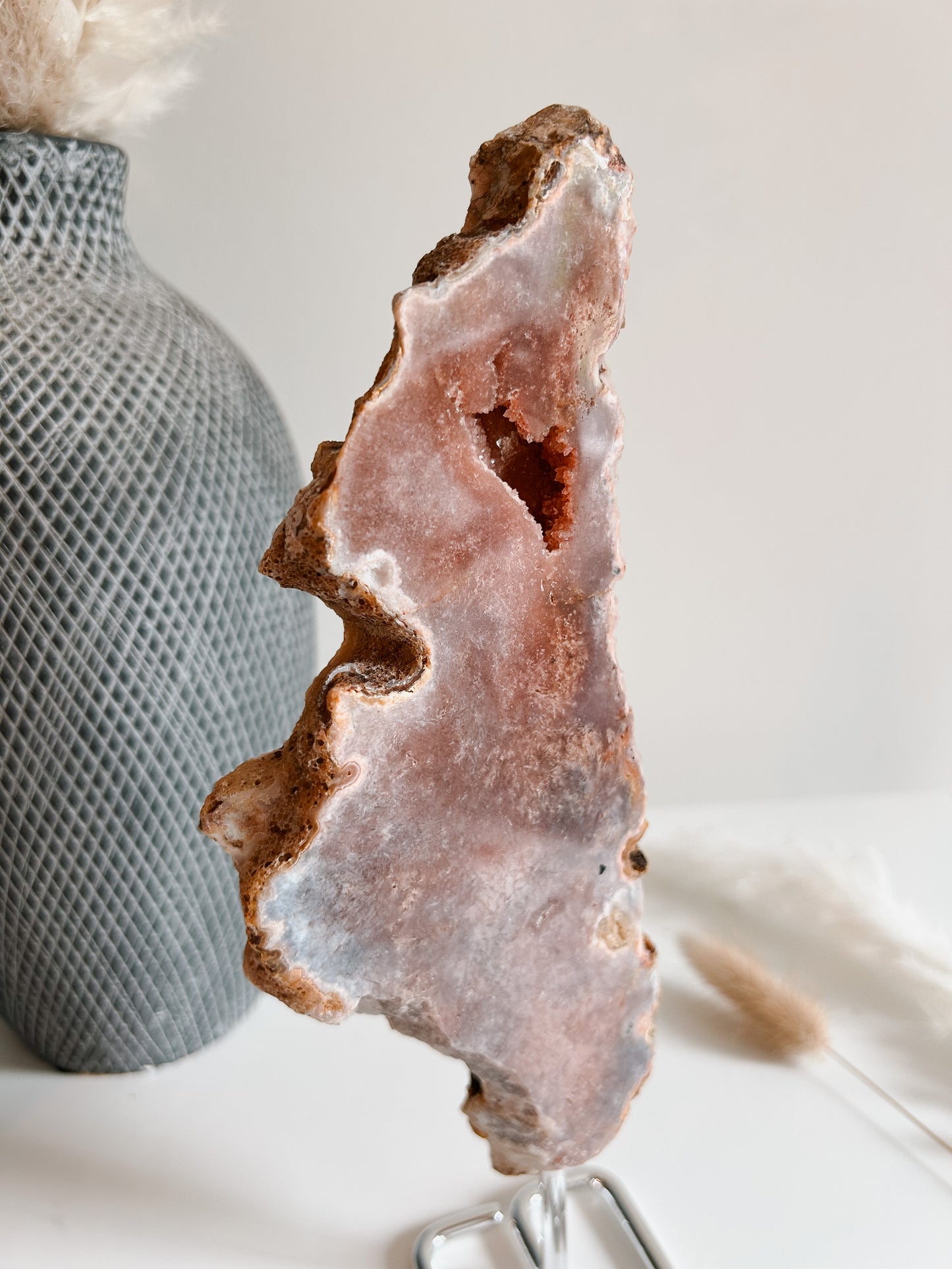 Pink Amethyst Specimen on Stand