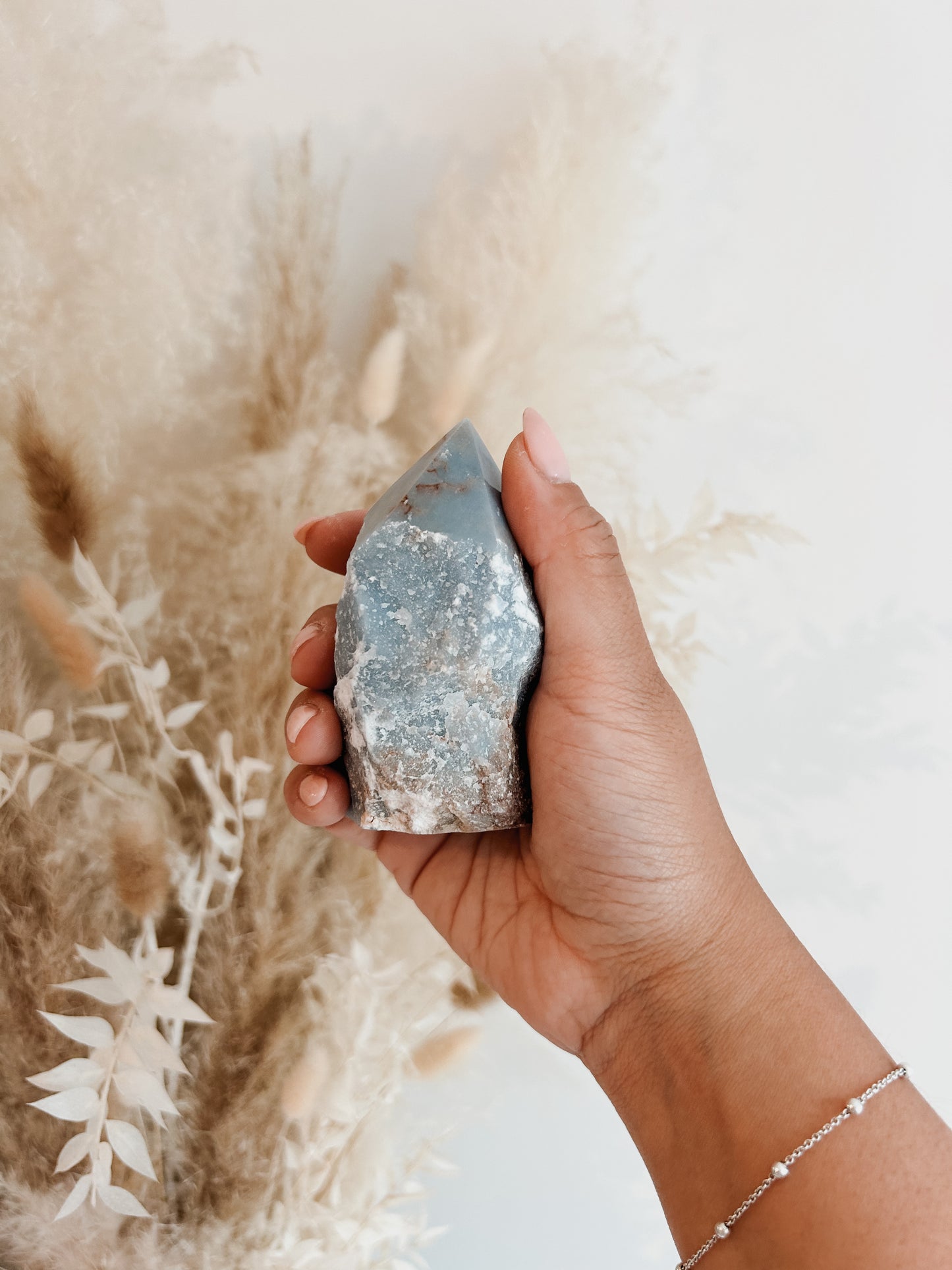 Angelite Raw Polished Point