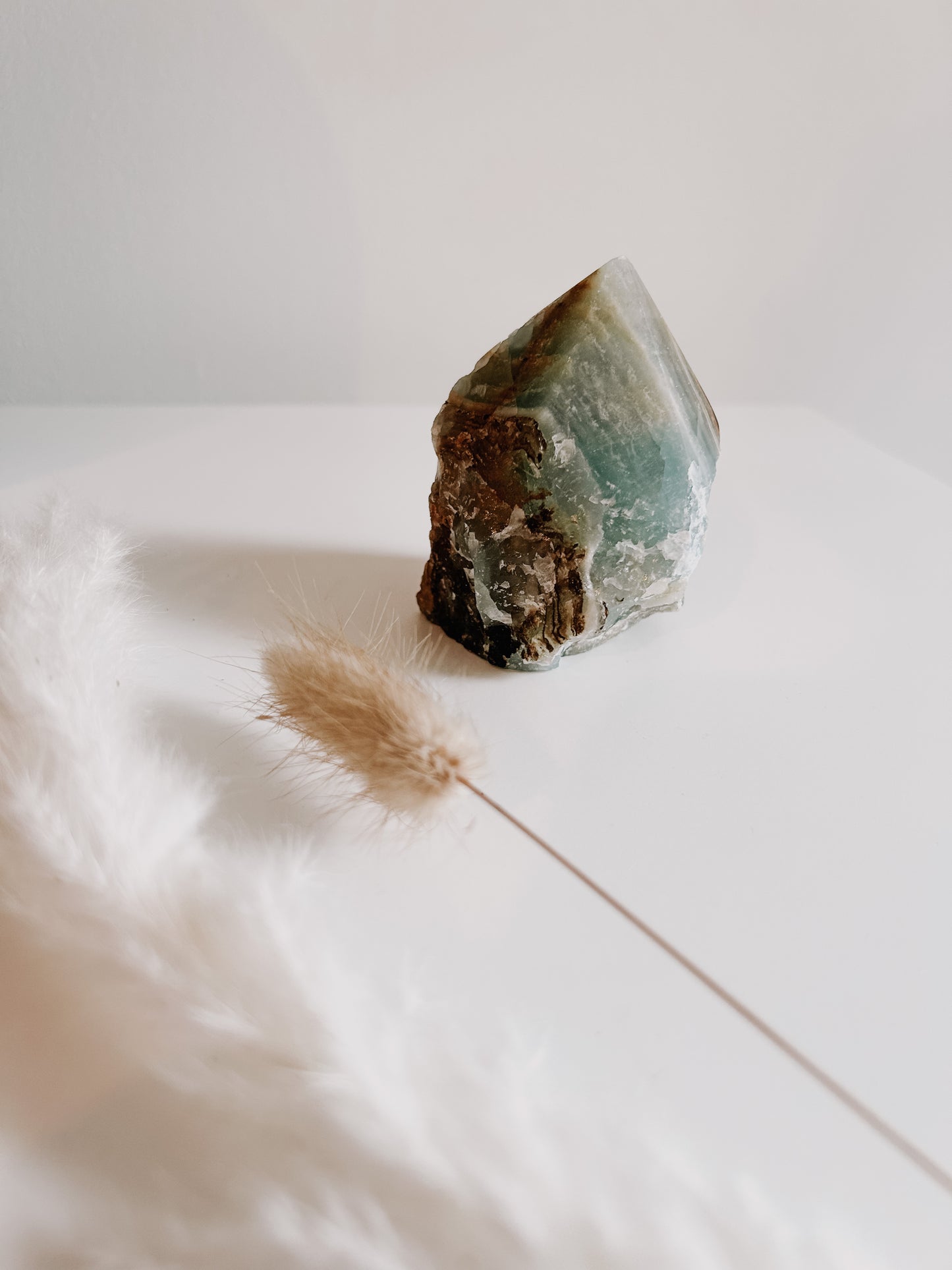 Blue Onyx Raw Polished Point