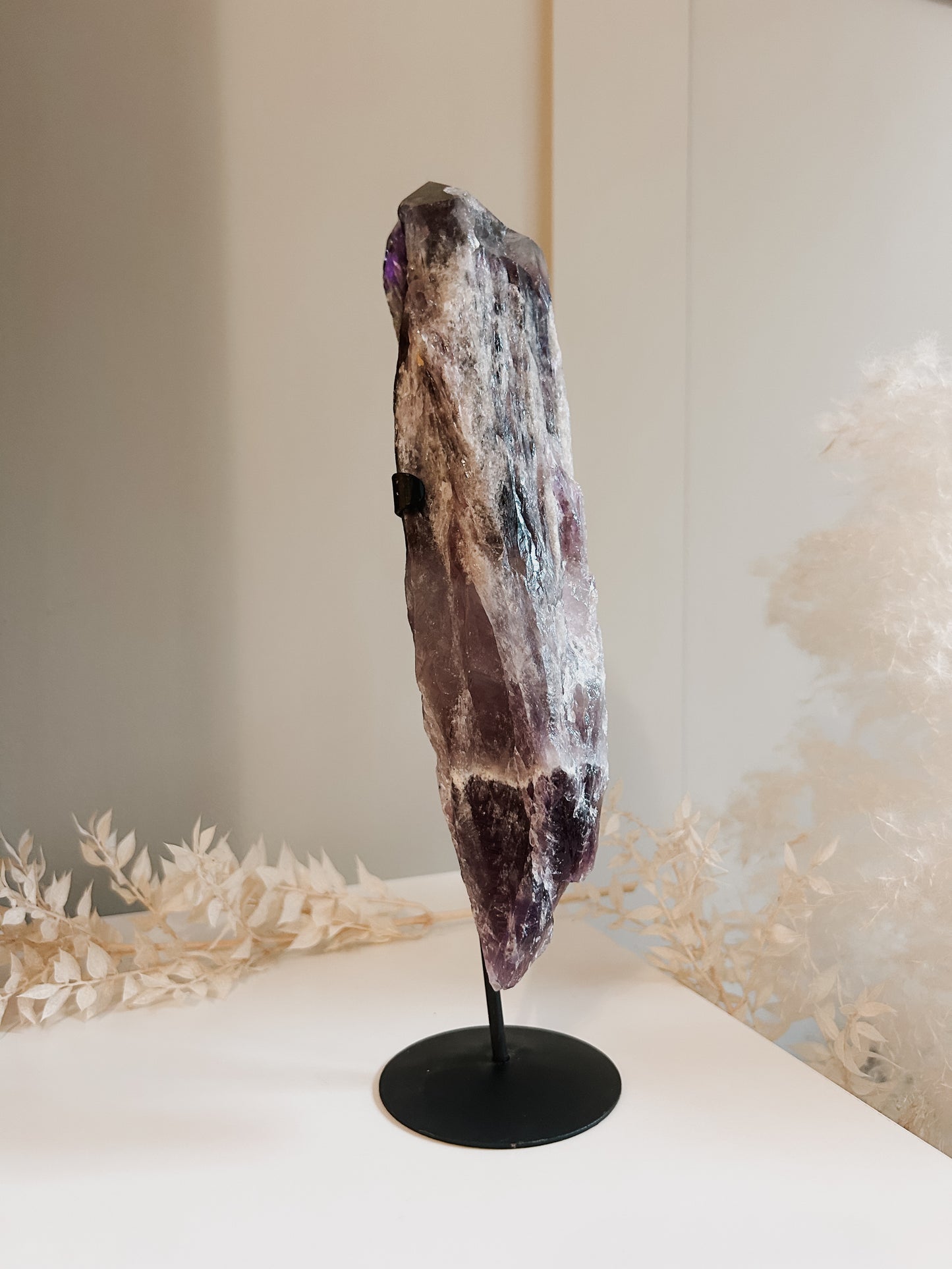 Raw Amethyst Wand on Stand