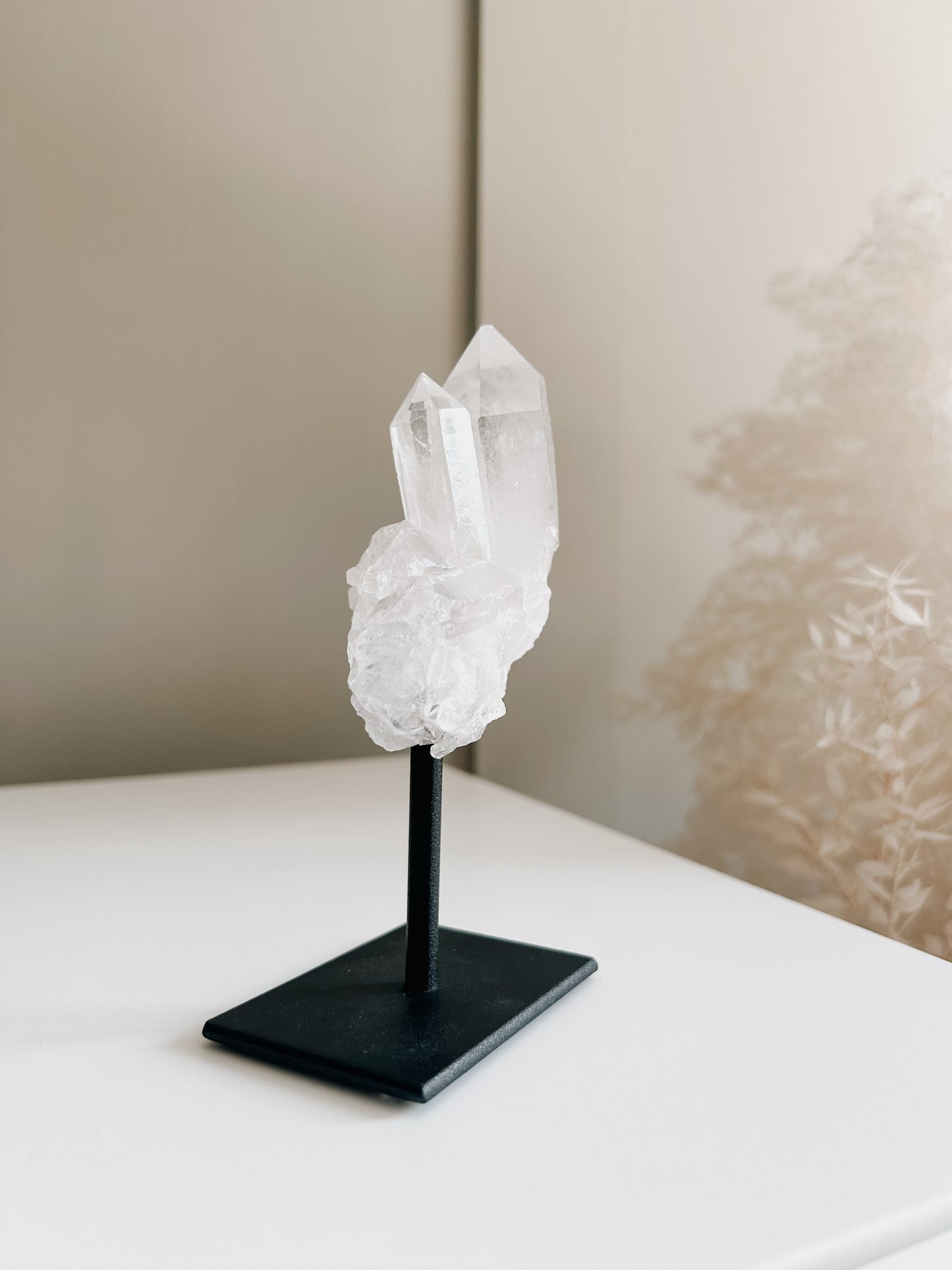 Clear Quartz Cluster on Stand