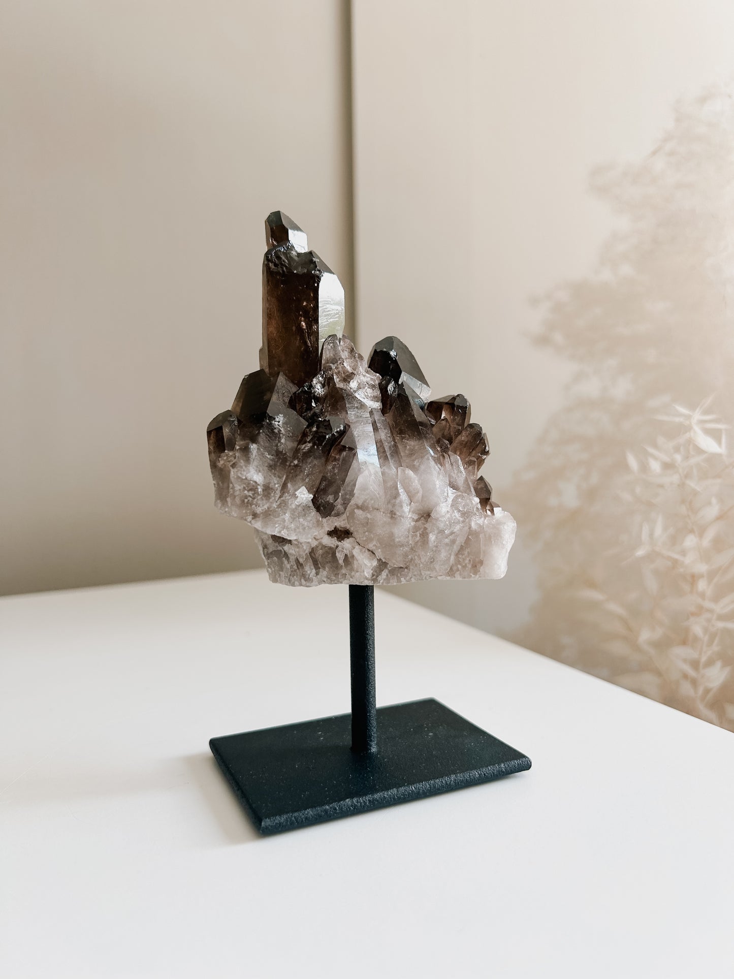 Smokey Quartz Cluster on Stand