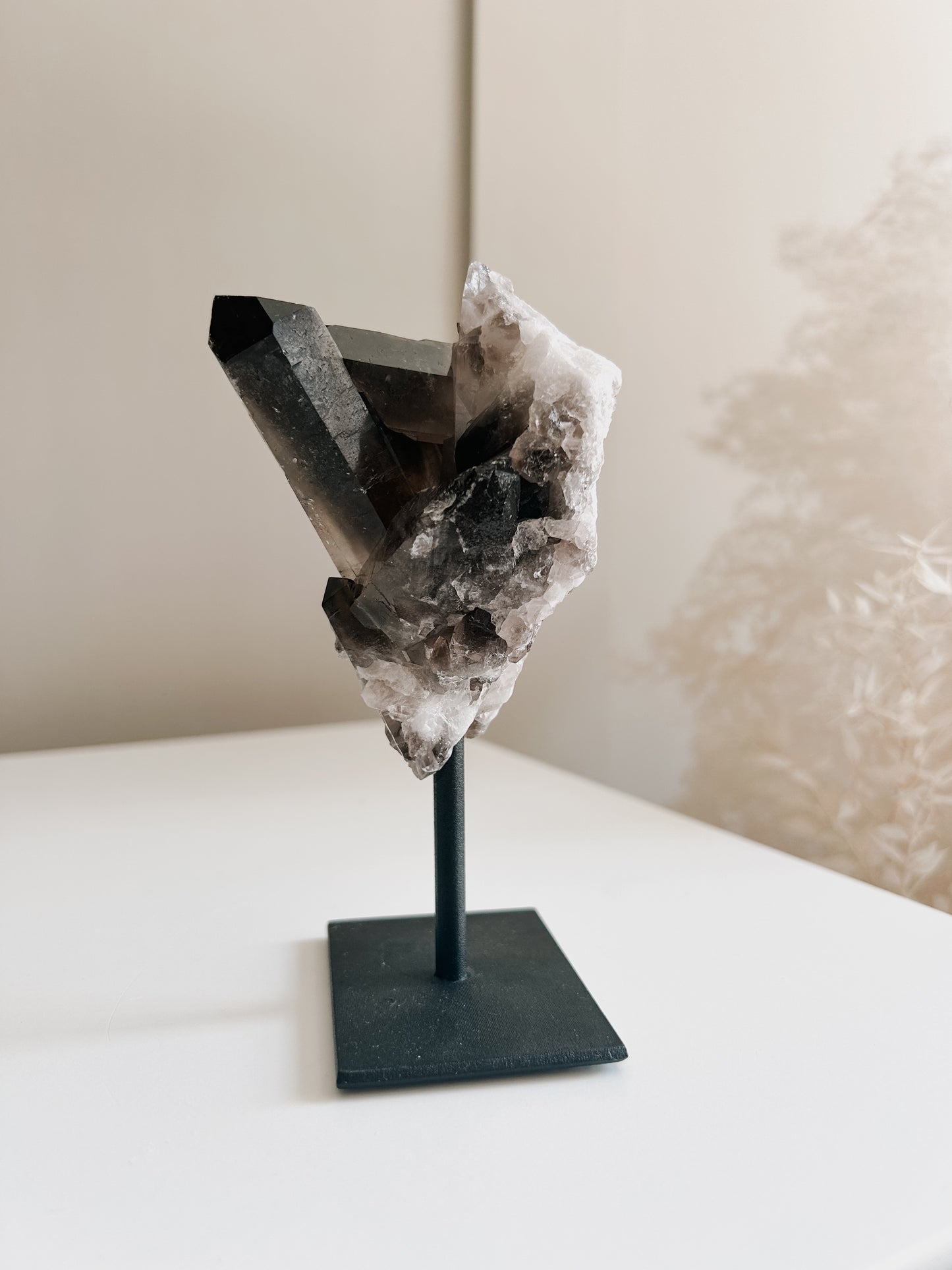 Smokey Quartz Cluster on Stand