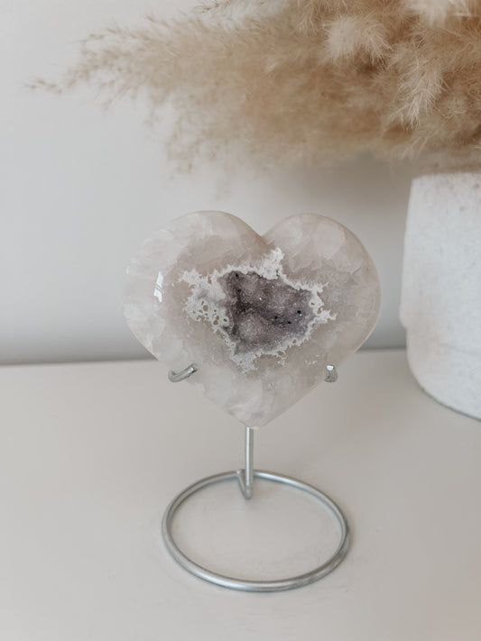White Agate Heart