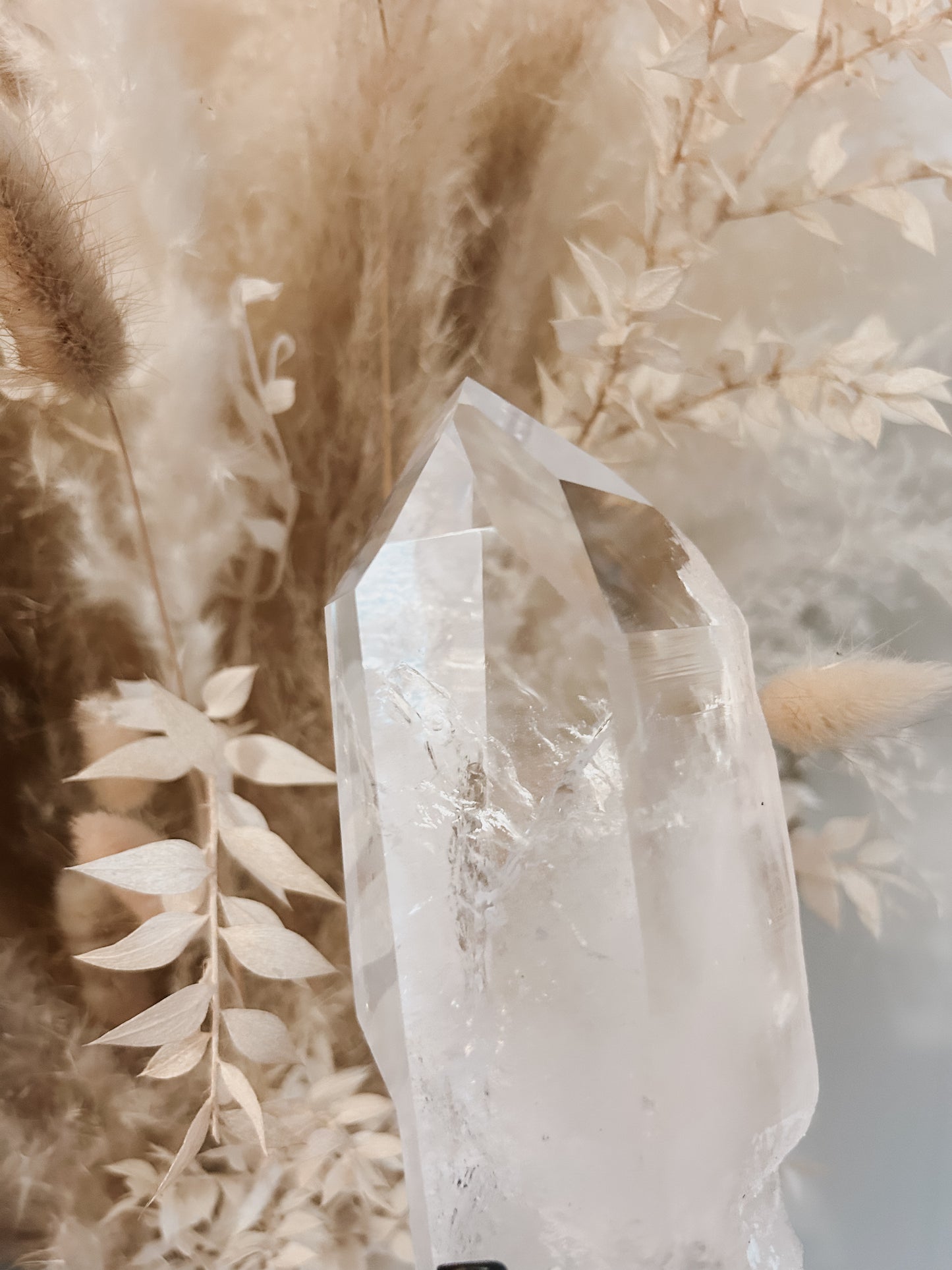 Lemurian Quartz Point on Stand