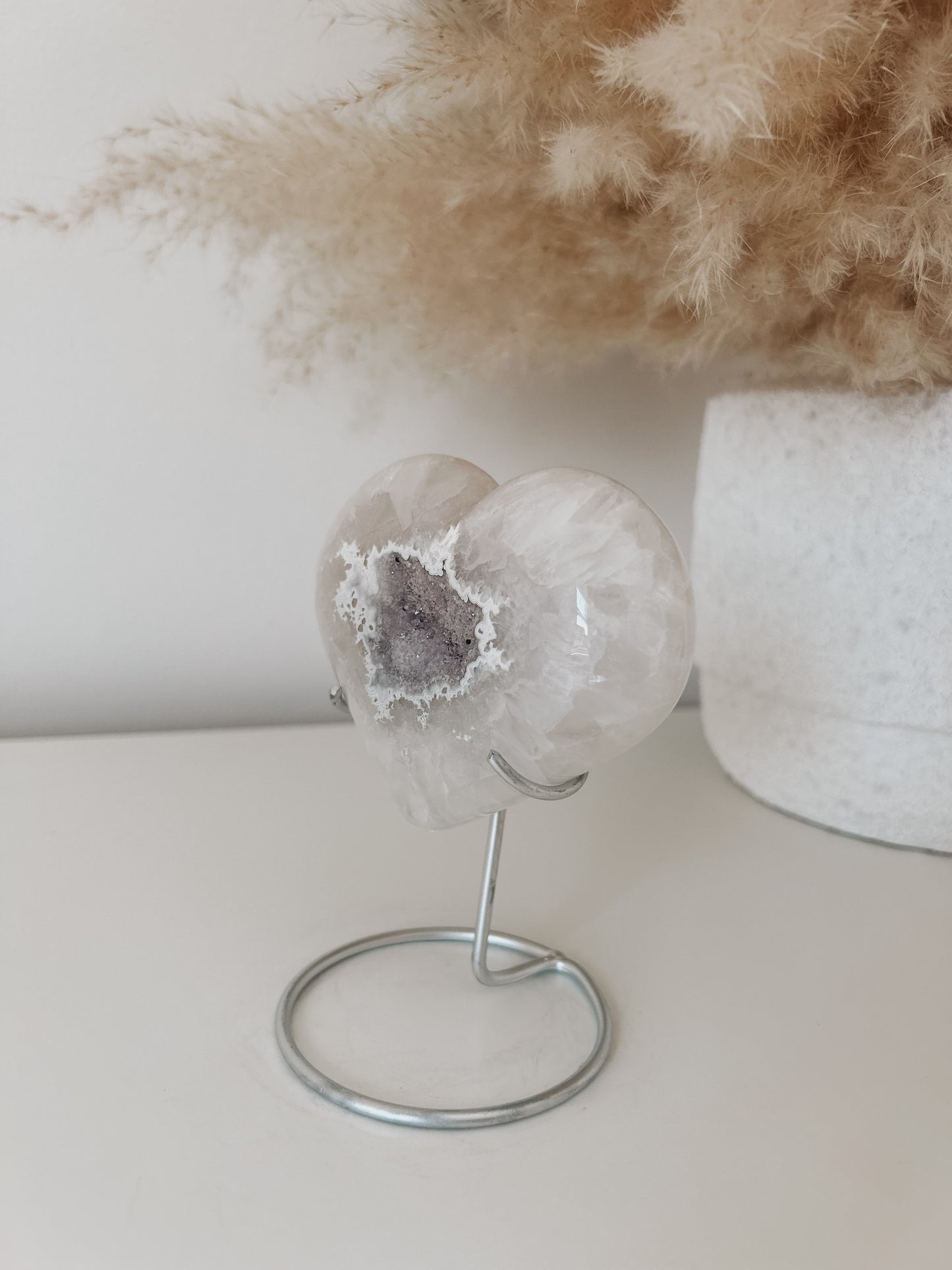 White Agate Heart