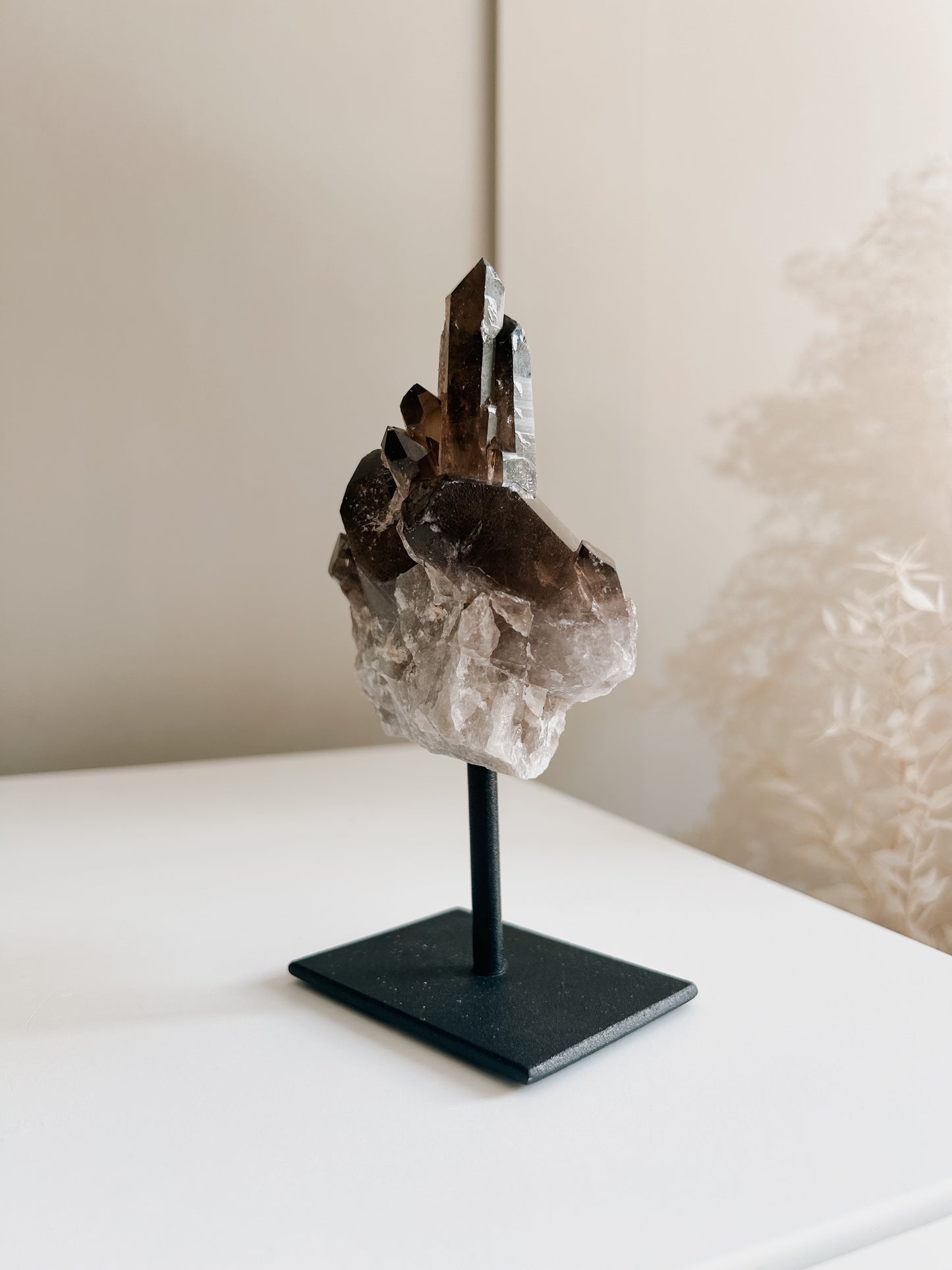 Smokey Quartz Cluster on Stand