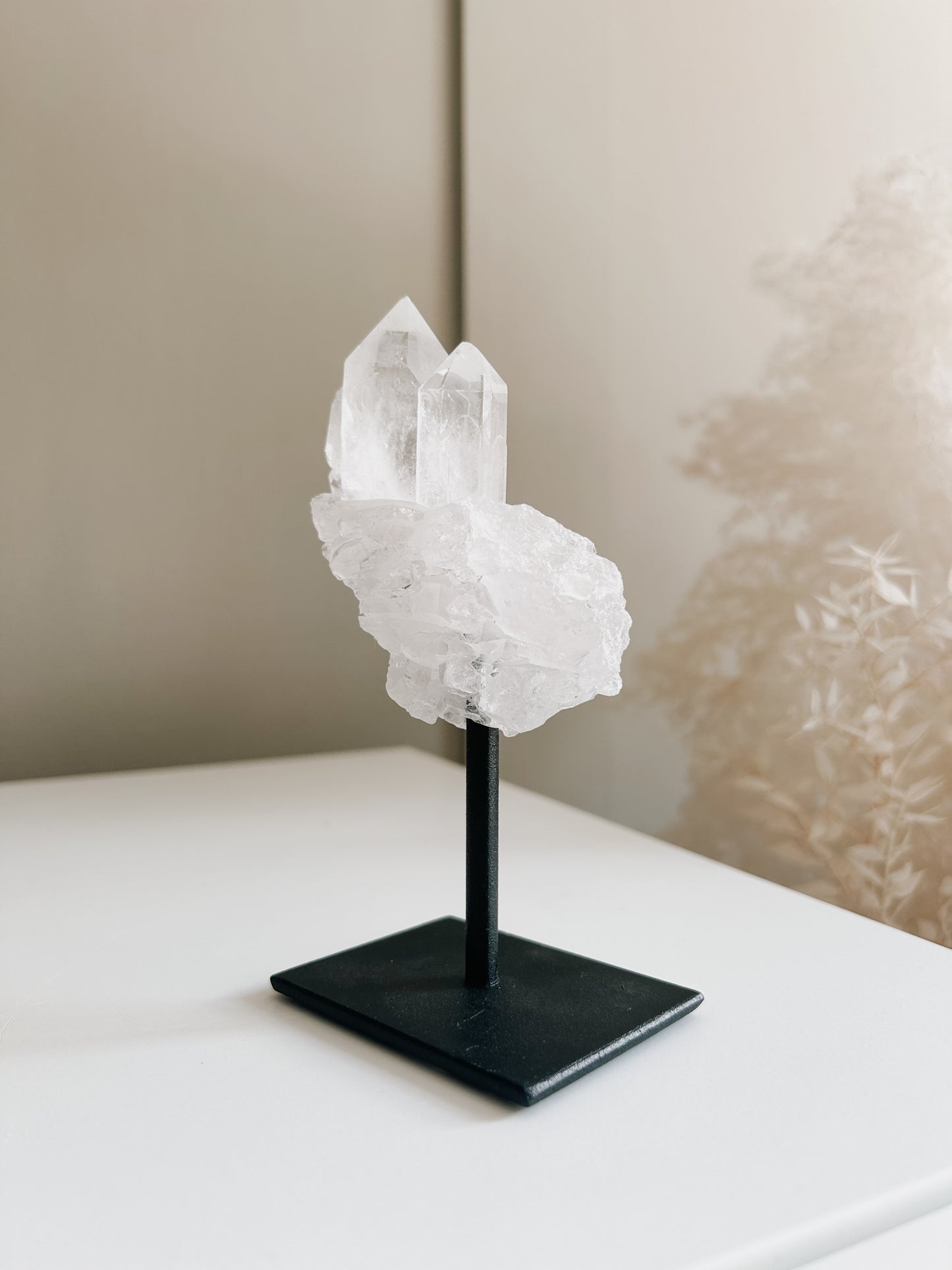 Clear Quartz Cluster on Stand