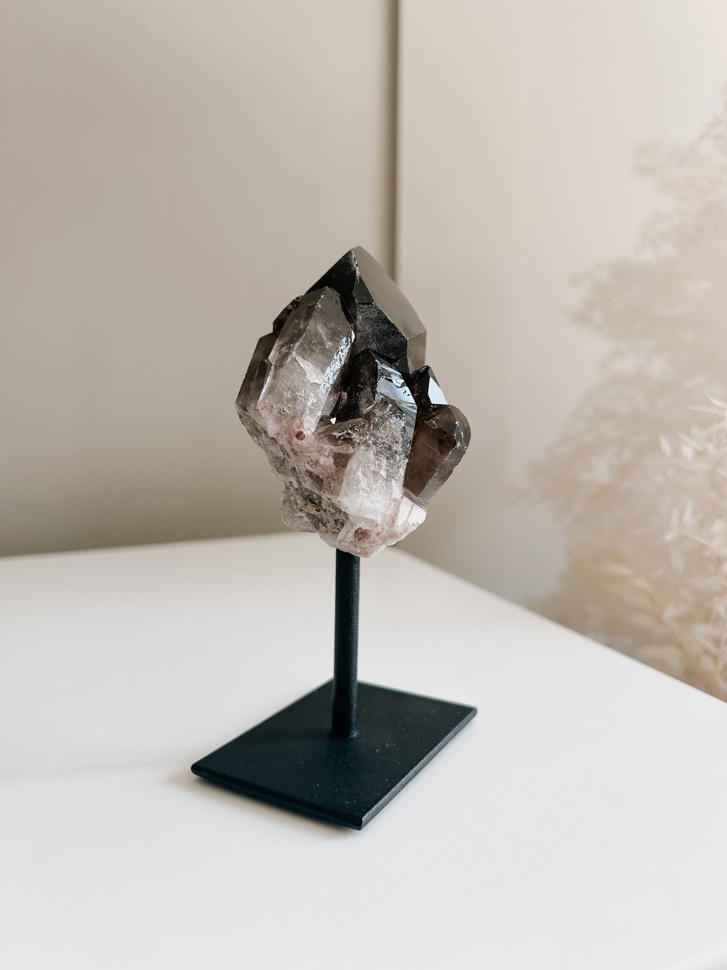 Smokey Quartz Cluster on Stand